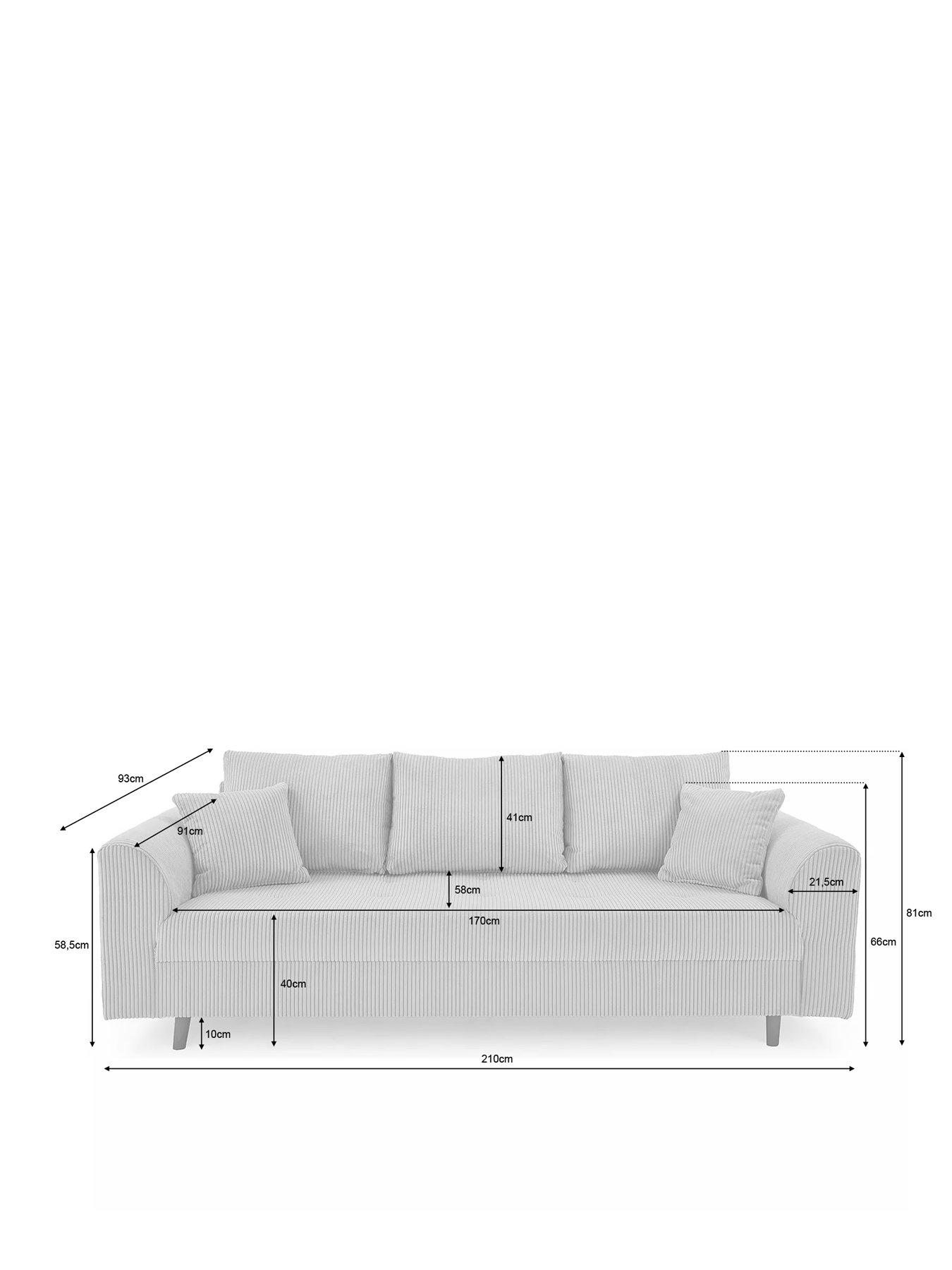Image 7 of 7 of The Very Collection Rune Cord 3 Seater Sofa - FSC&reg; Certified