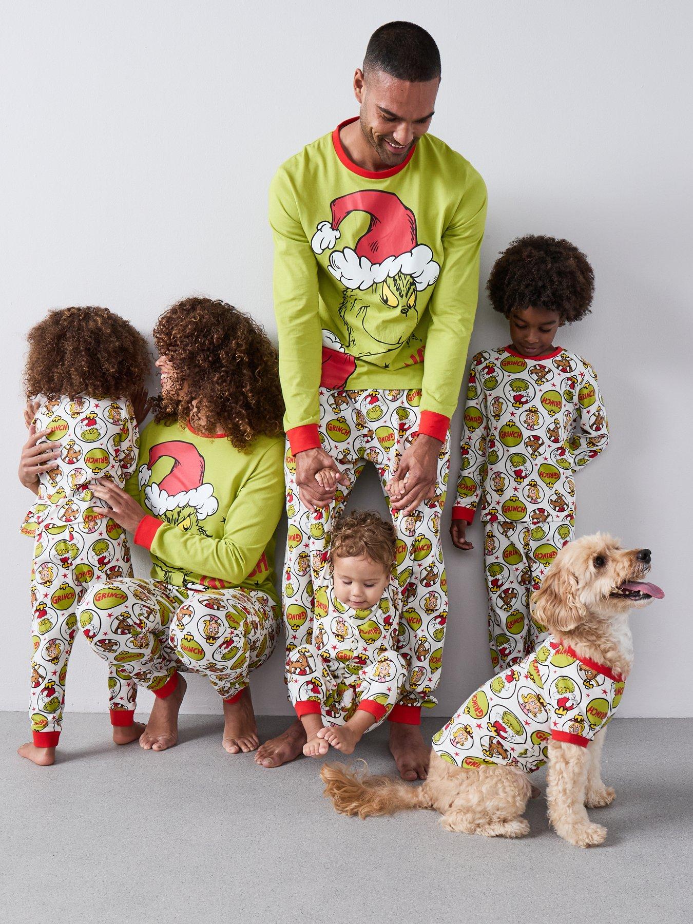 undefined Grinch Dog Top Family Christmas Pyjamas - Green