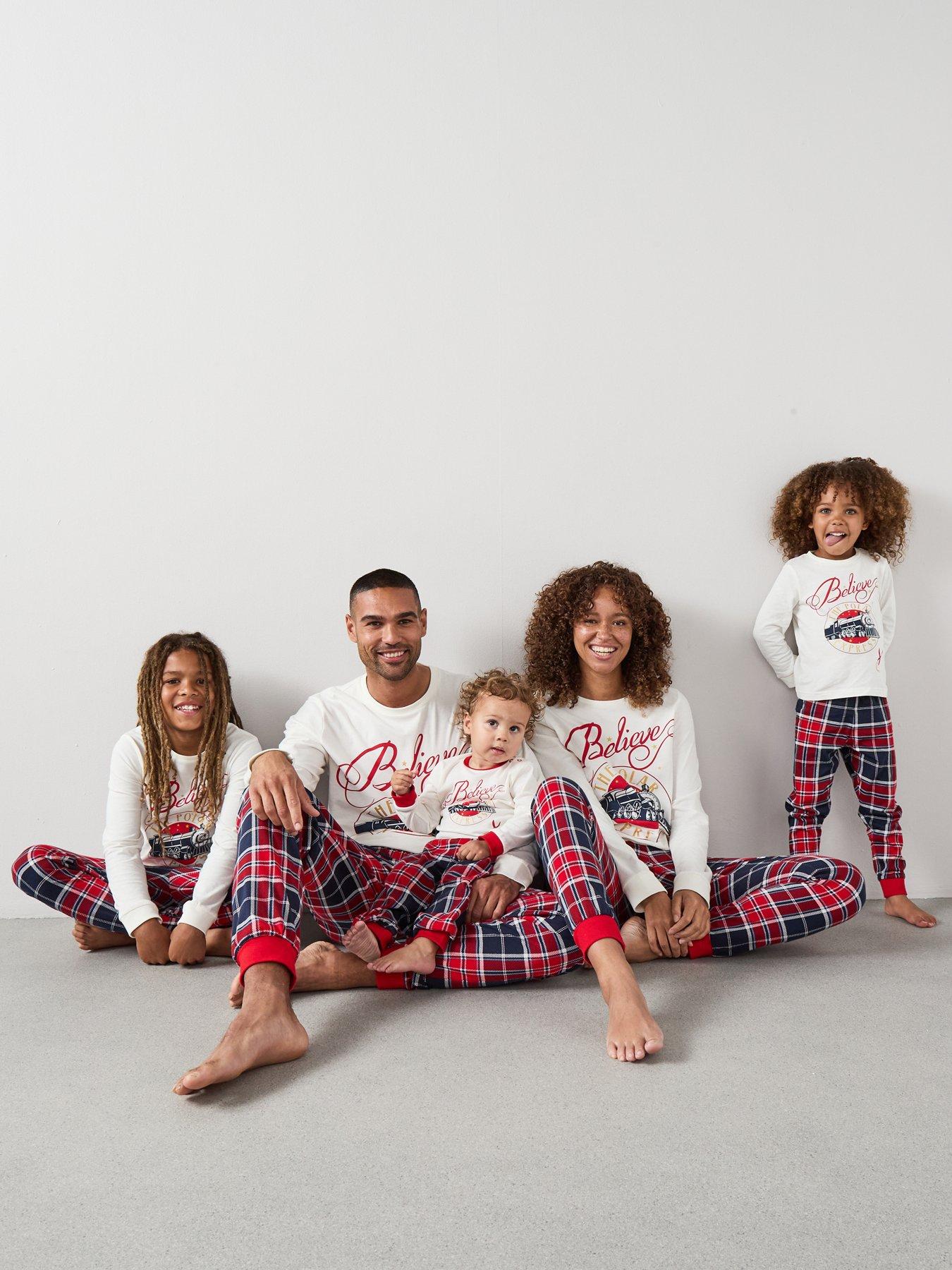 The Very Collection Kids Polar Express Family Christmas Pj - Cream
