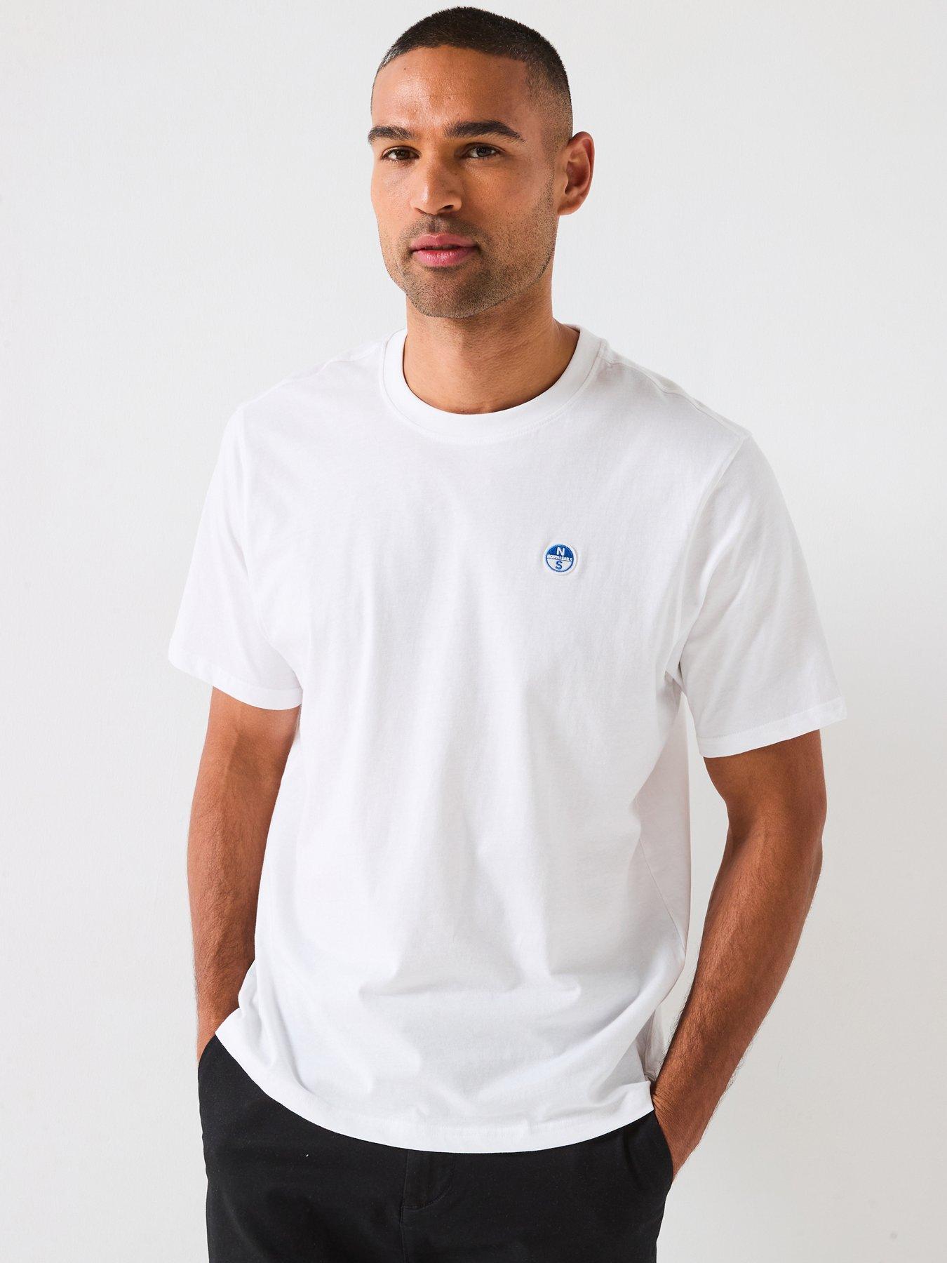 Image 1 of 5 of North Sails Basic Crew Neck T-Shirt - White