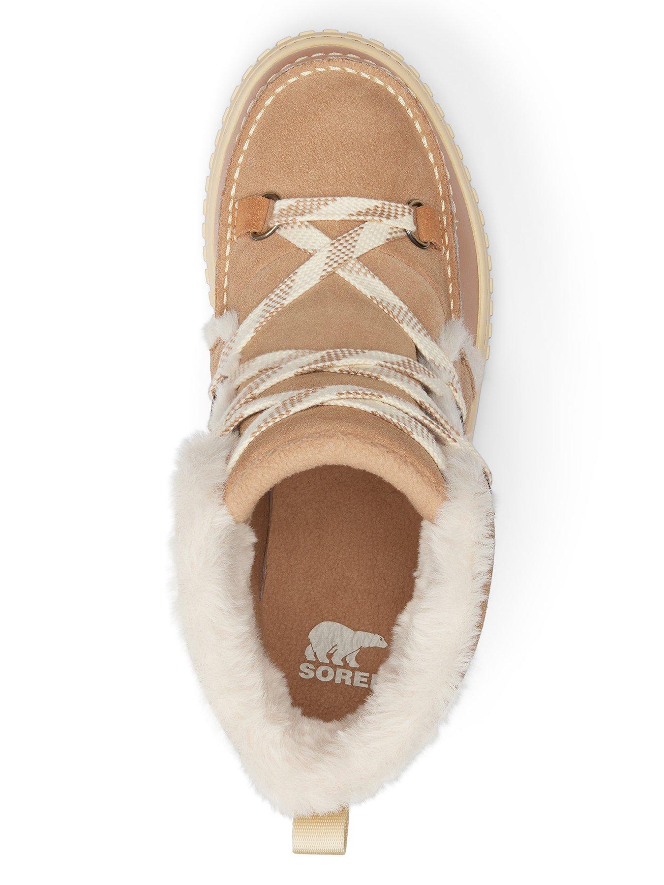  image of sorel-womens-ona-ave-alpine-waterproof-boot-tan