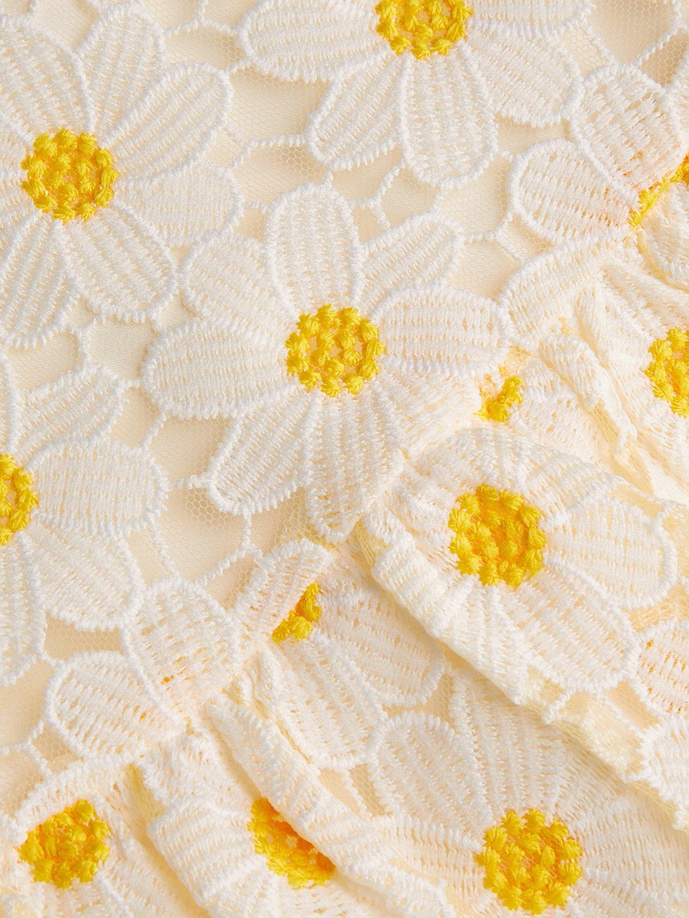  image of monsoon-baby-girls-zaria-daisy-lace-swing-dress-light-cream