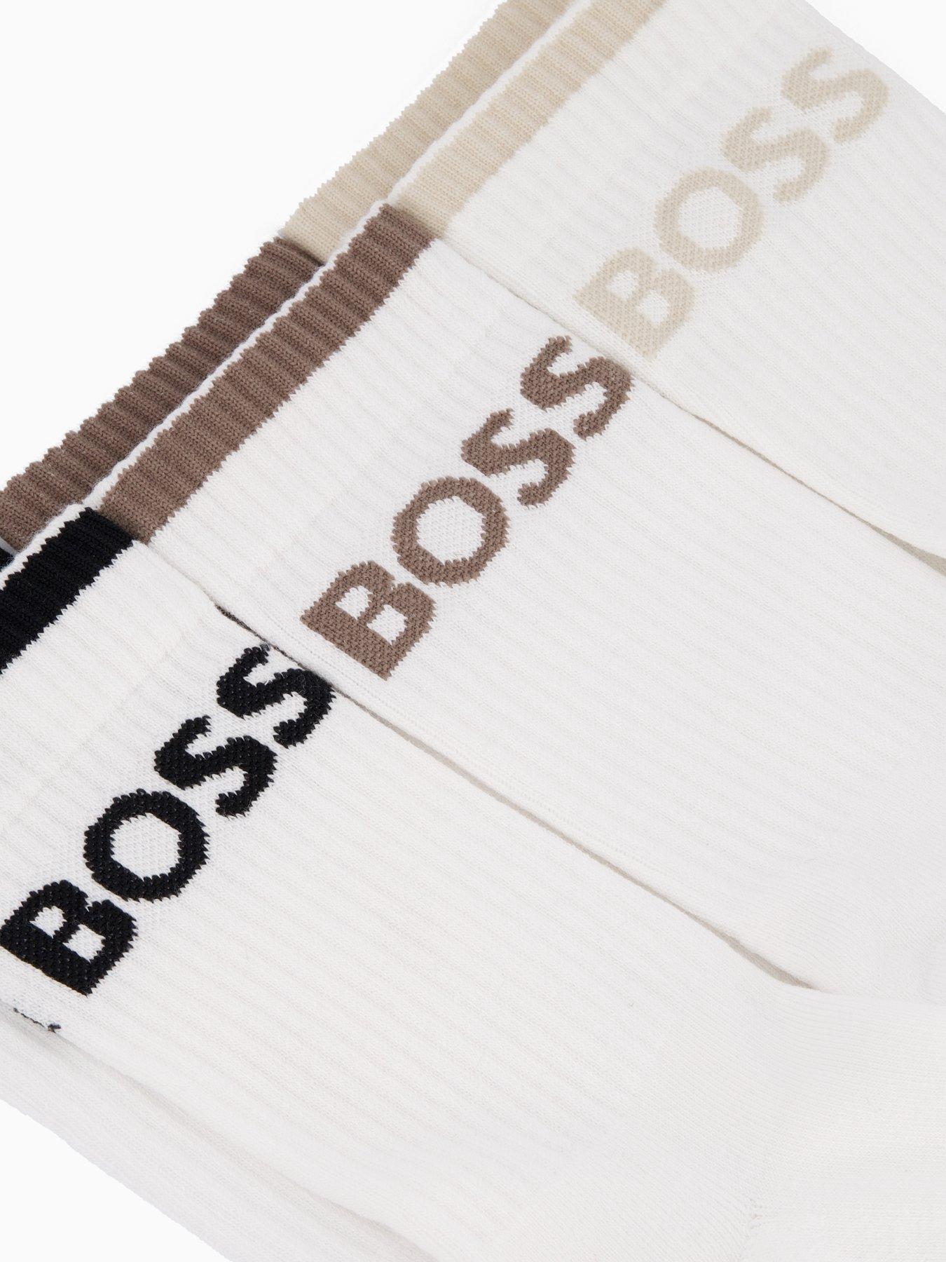Image 3 of 3 of BOSS 6 Pack Crew Sports Socks - White