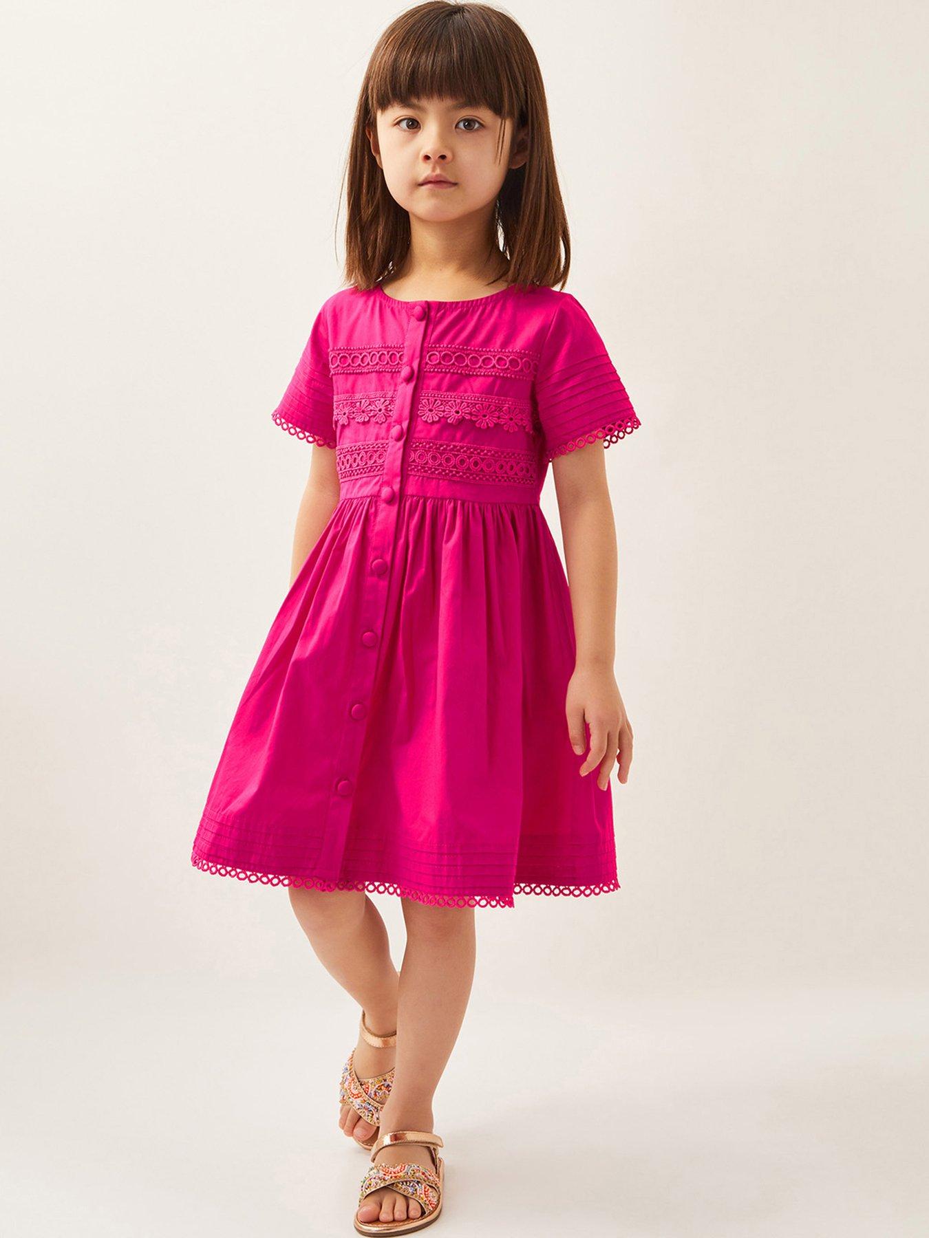 monsoon-girls-embroidered-short-sleeve-dress-pink