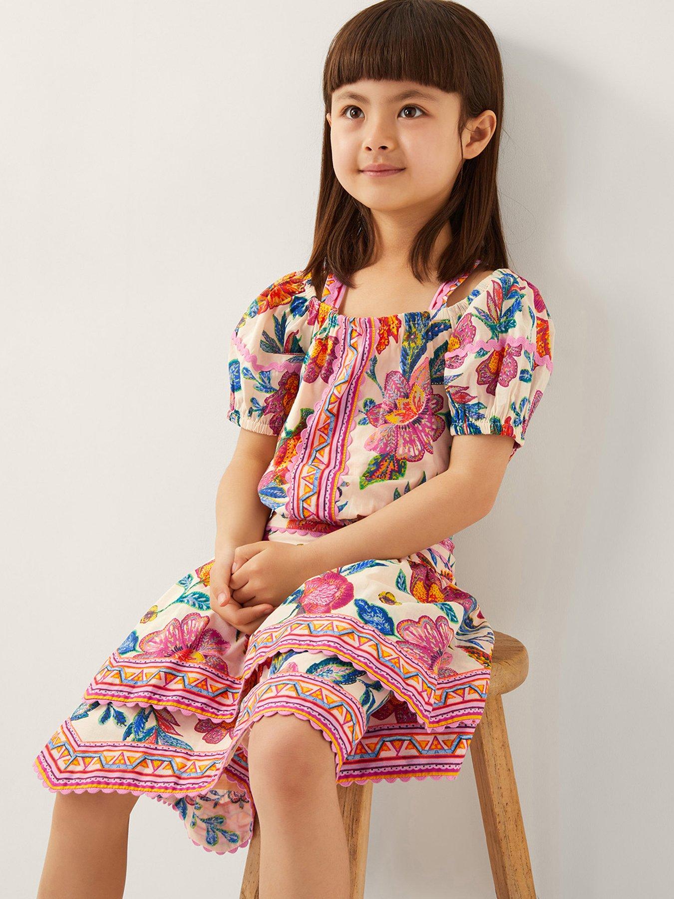  image of monsoon-girls-aurelia-top-and-skirt-set-light-cream