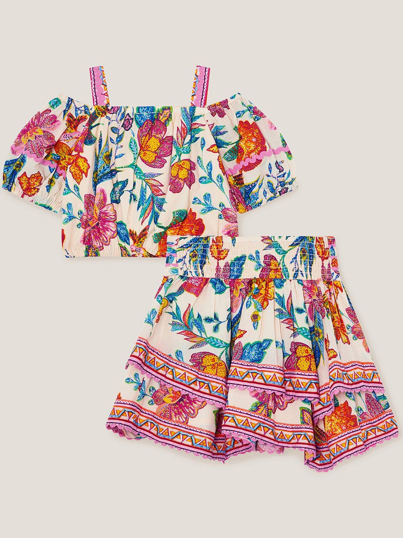  image of monsoon-girls-aurelia-top-and-skirt-set-light-cream