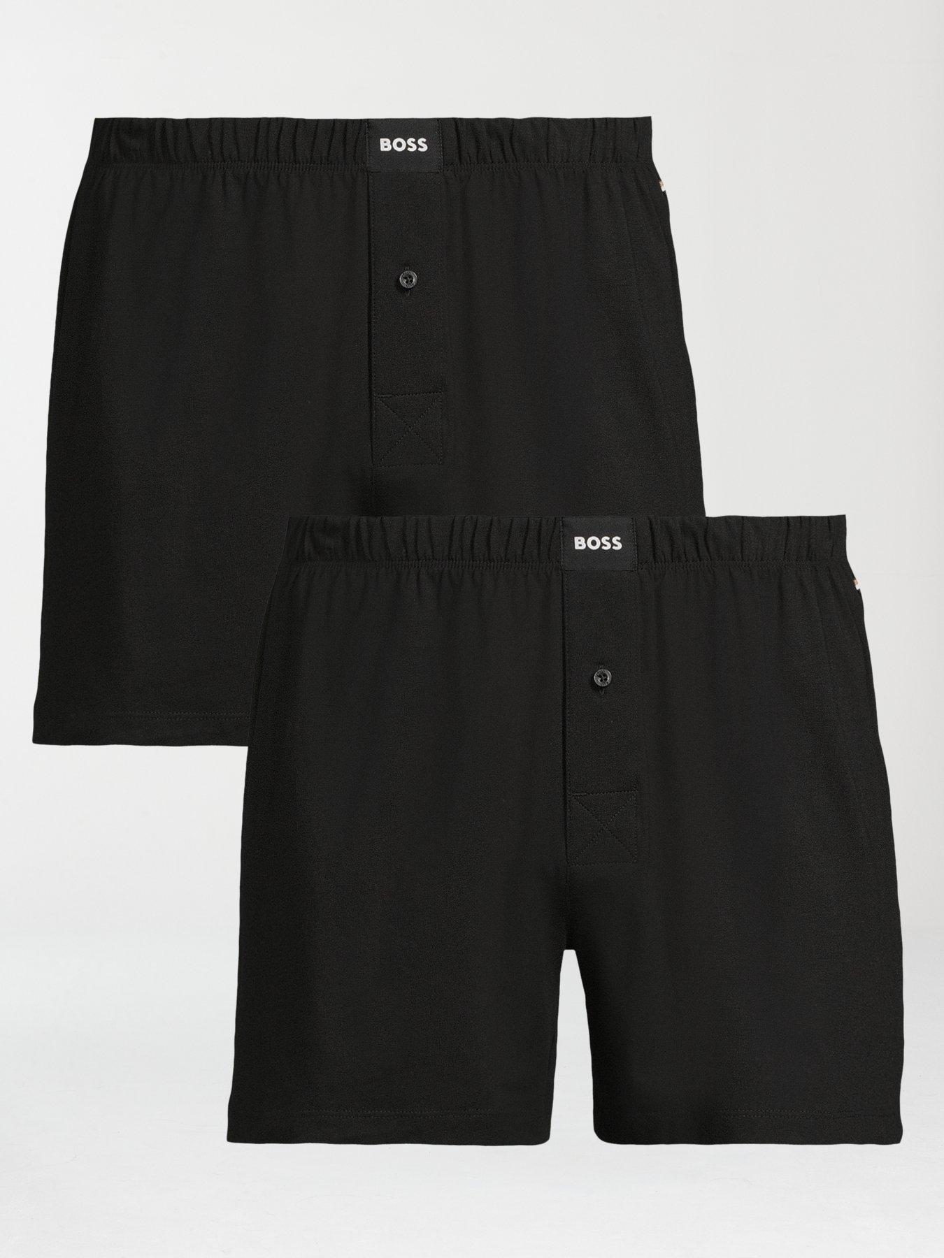 Image 1 of 3 of BOSS 2 Pack Jersey Boxers - Black
