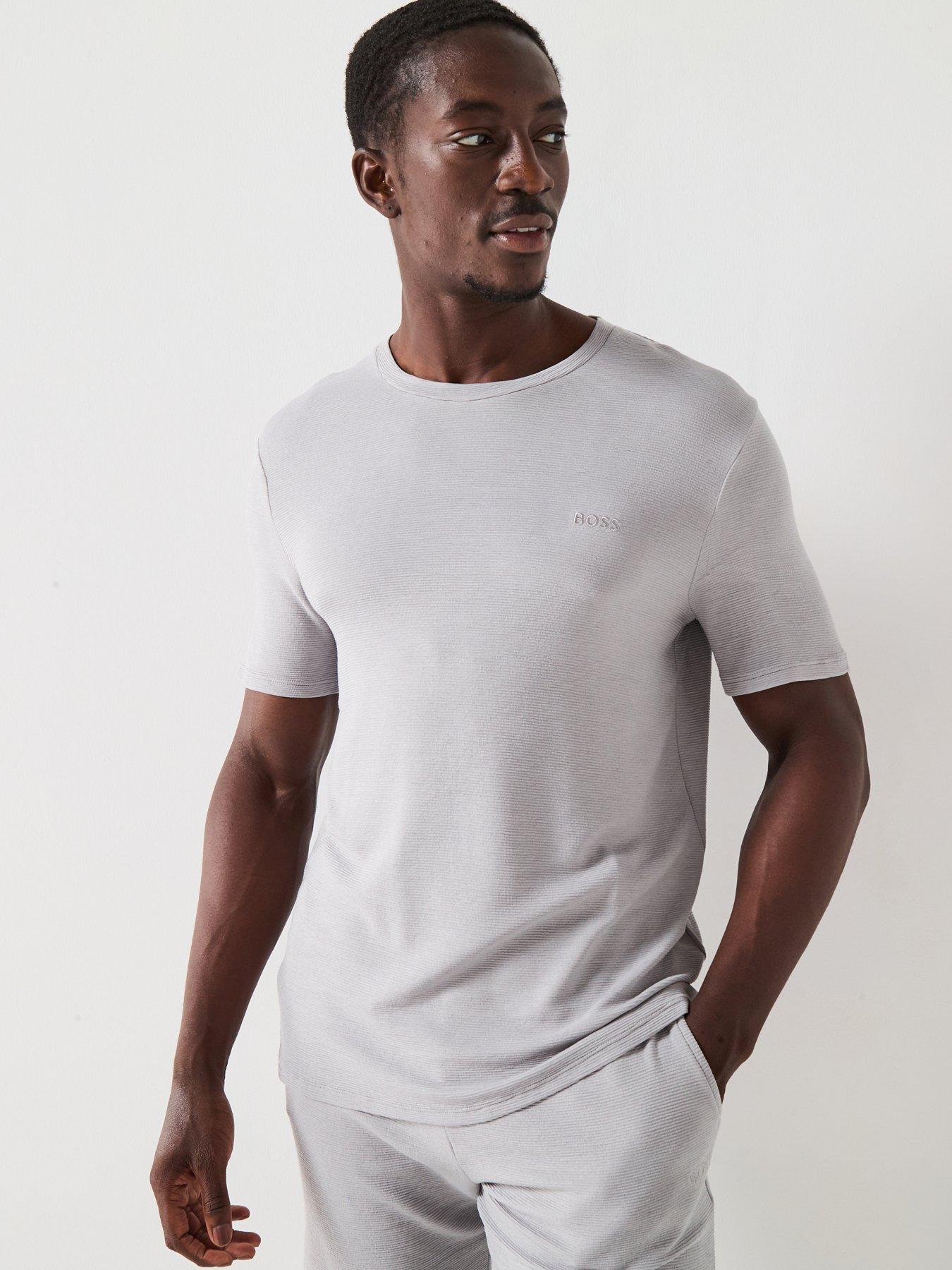BOSS Ribbed Loungewear T-Shirt - Grey