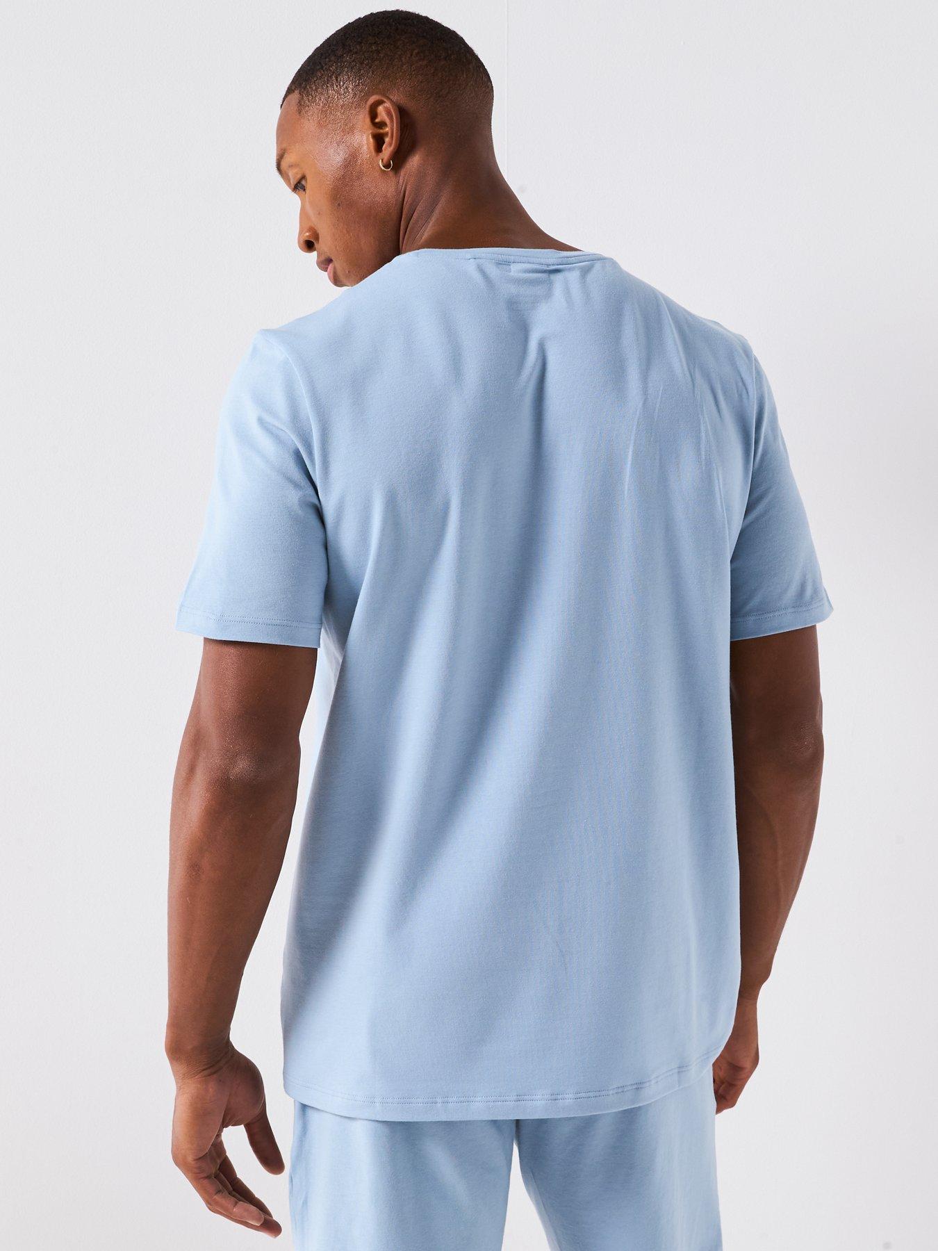 Image 2 of 6 of BOSS Mix &amp; Match Regular Fit Loungewear T-shirt - Light Blue