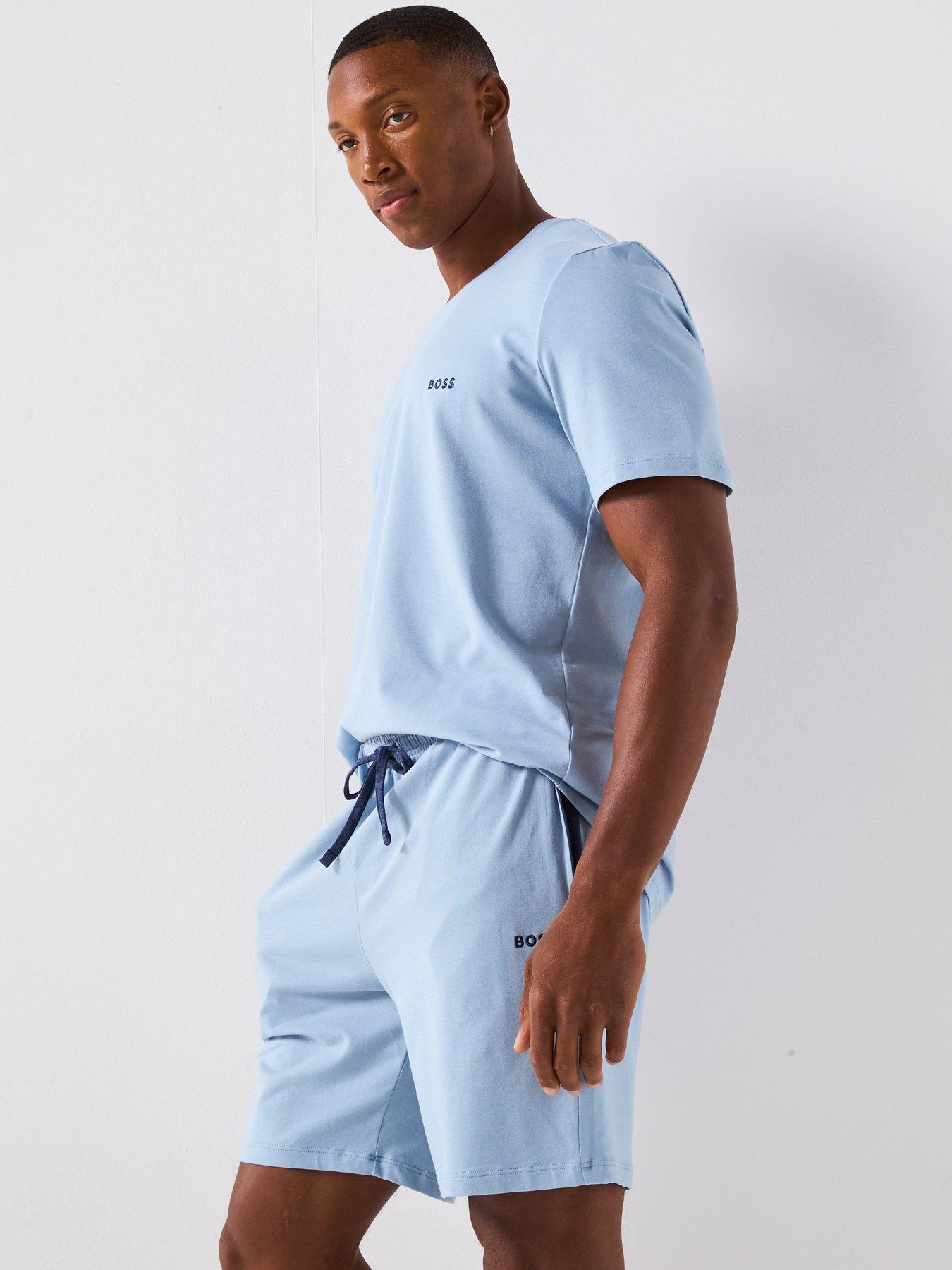 Image 5 of 6 of BOSS Mix &amp; Match Regular Fit Loungewear T-shirt - Light Blue