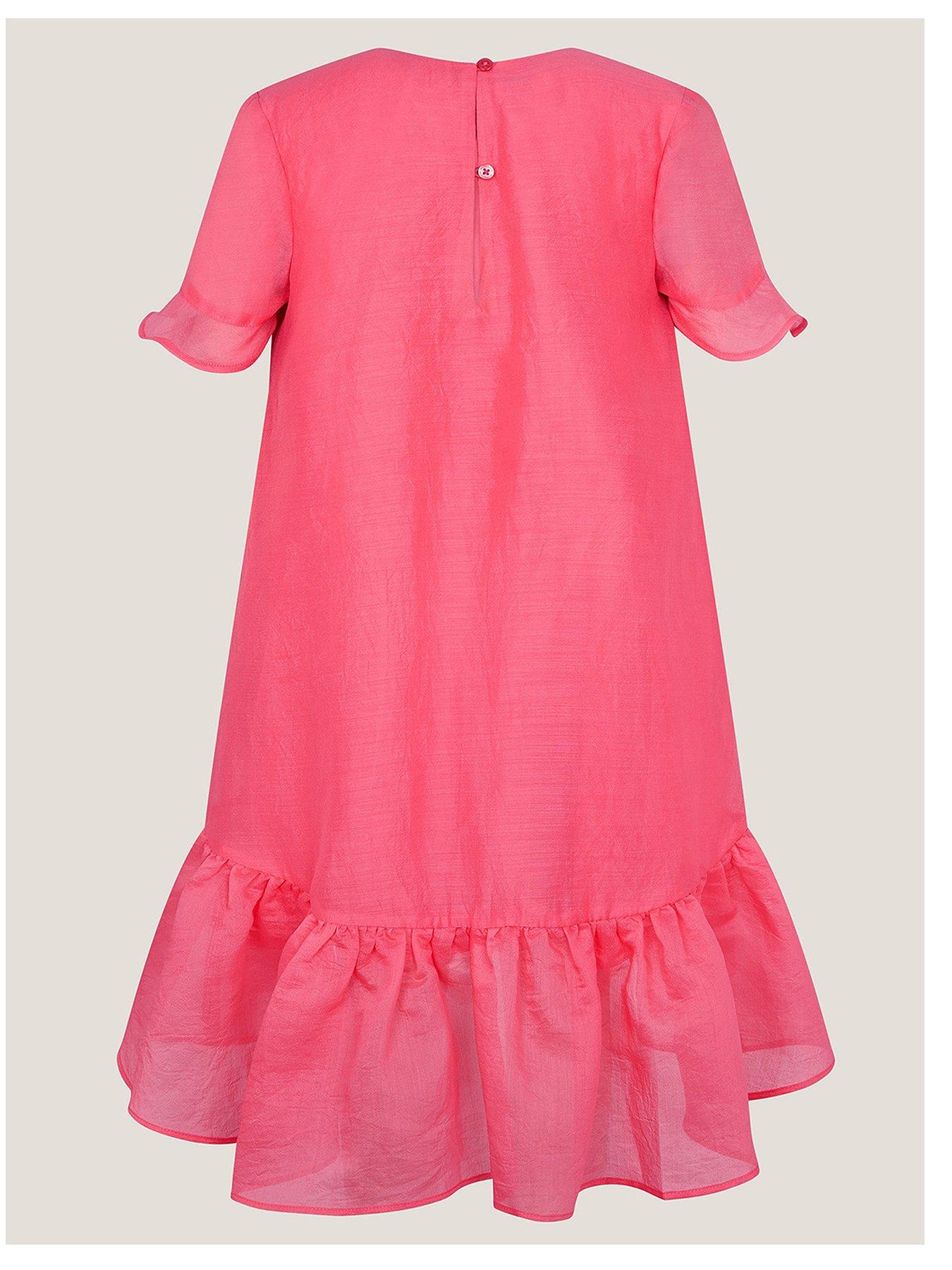  image of monsoon-girls-lottie-frill-swing-party-dress-pink