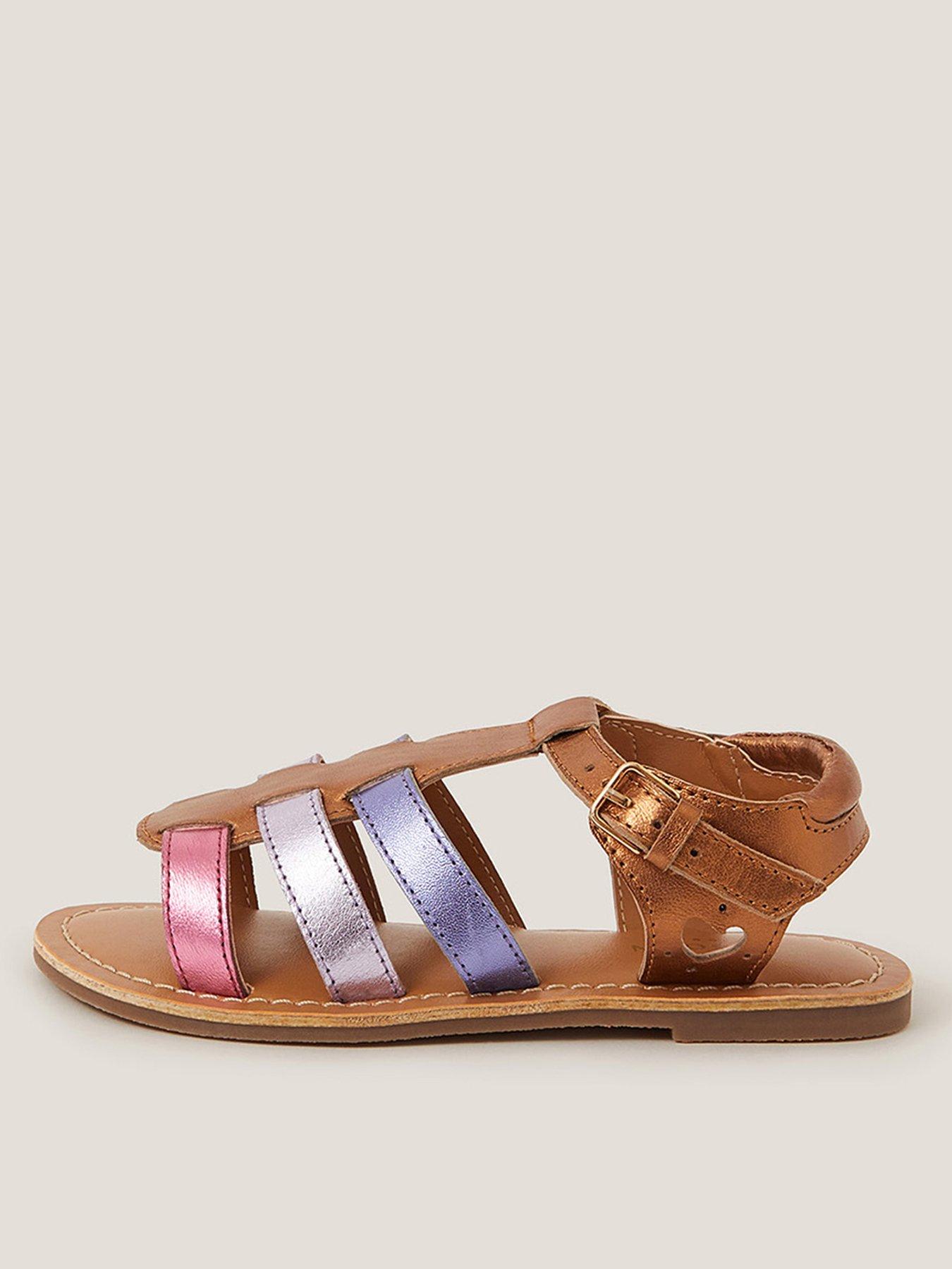 monsoon-girls-metallic-leather-gladiator-sandals-multi