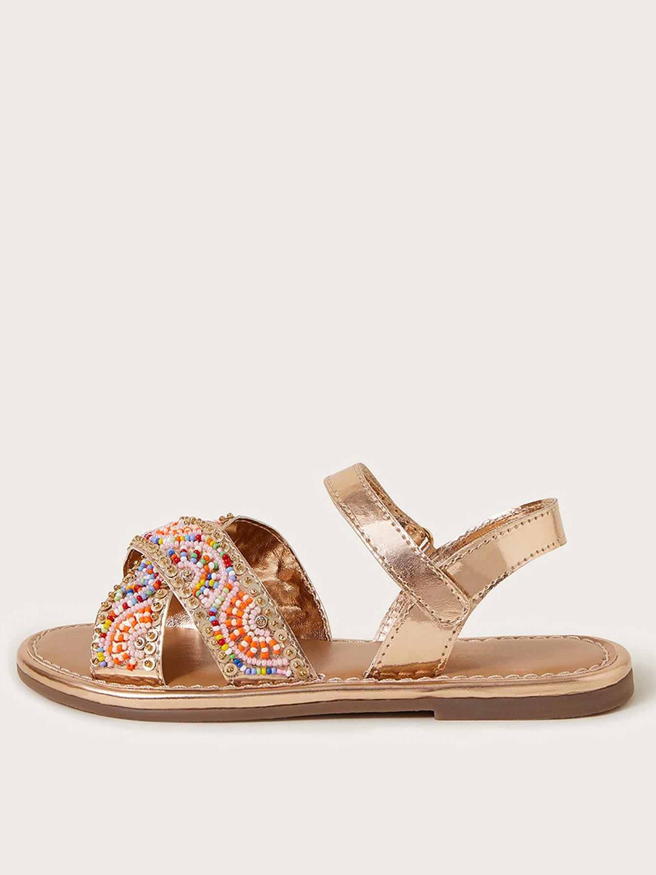 monsoon-girls-beaded-metallic-crossover-strap-sandals-multi