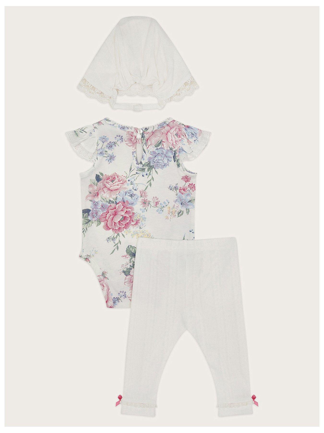  image of monsoon-baby-girls-3-piece-floral-pointelle-set-light-cream