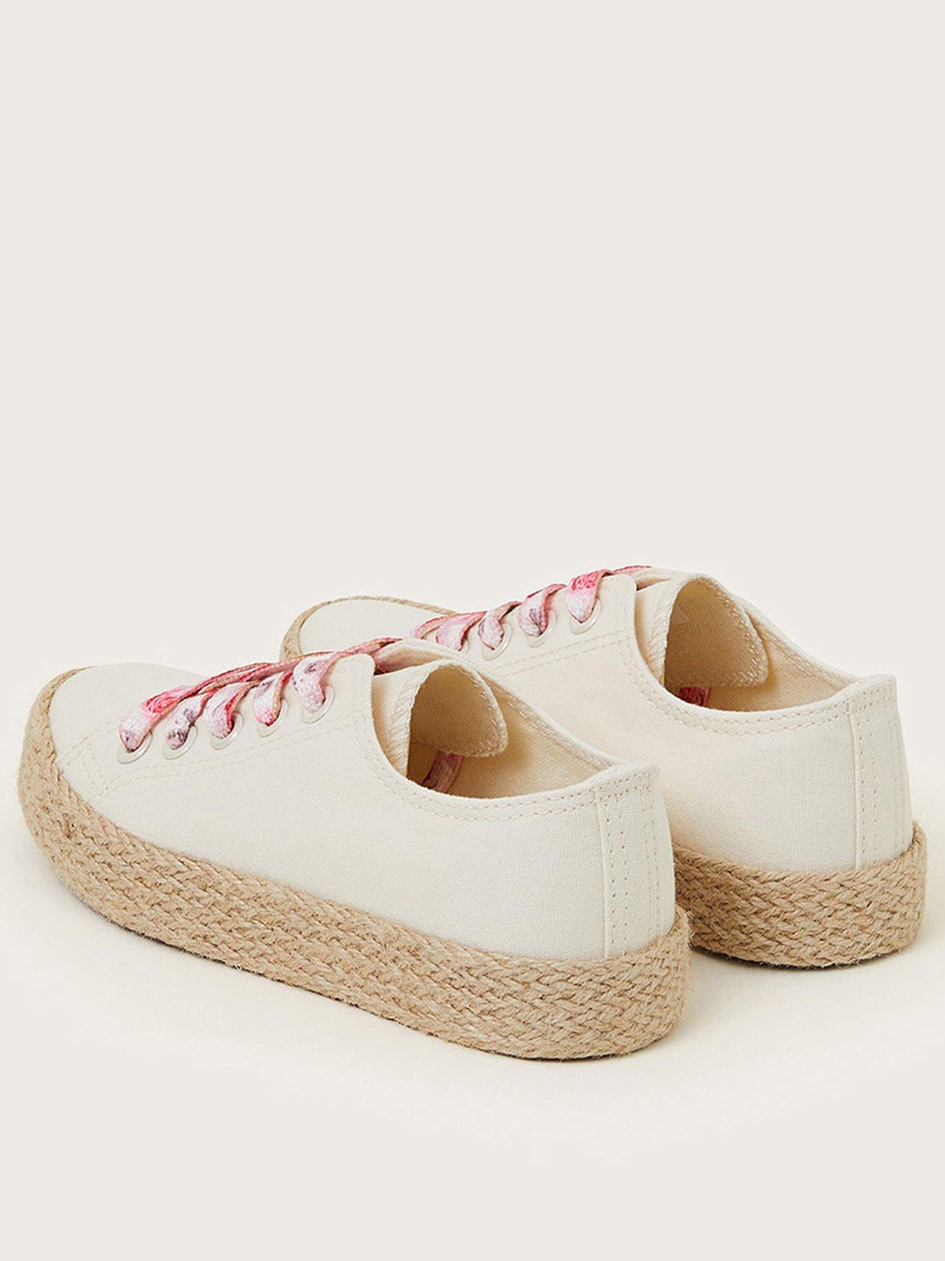  image of monsoon-girls-canvas-espadrille-trainers-light-cream
