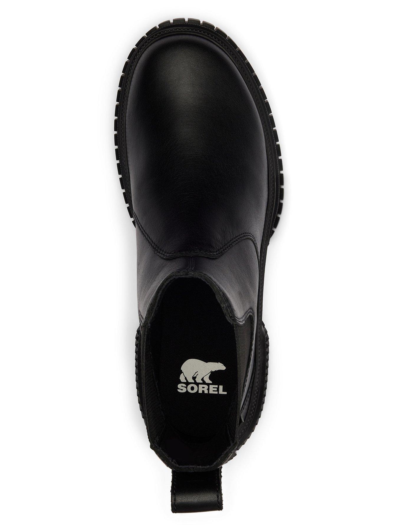  image of sorel-womens-ona-ave-chelsea-waterproof-boot-black