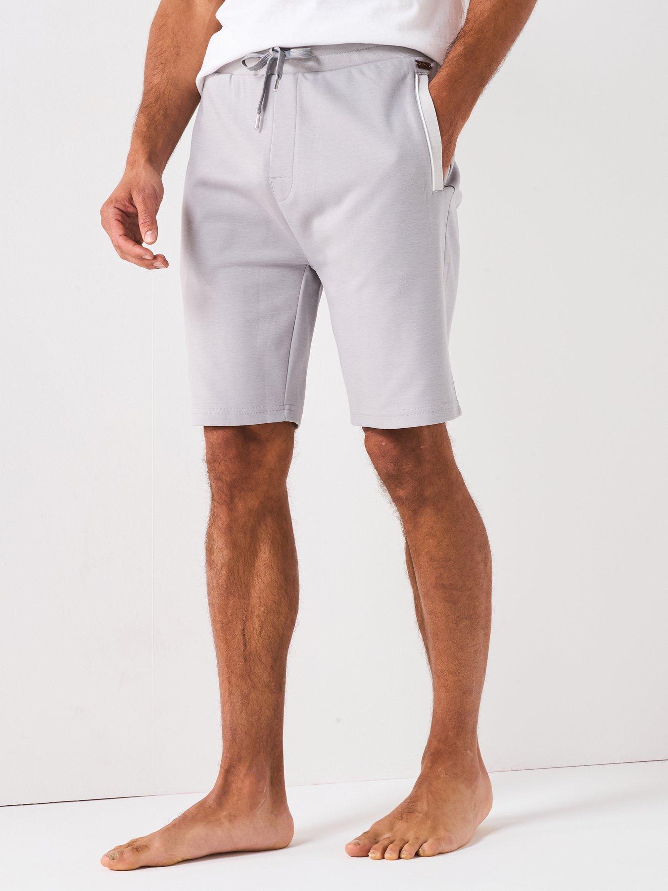 BOSS Contrast Panel Loungewear Shorts - Grey