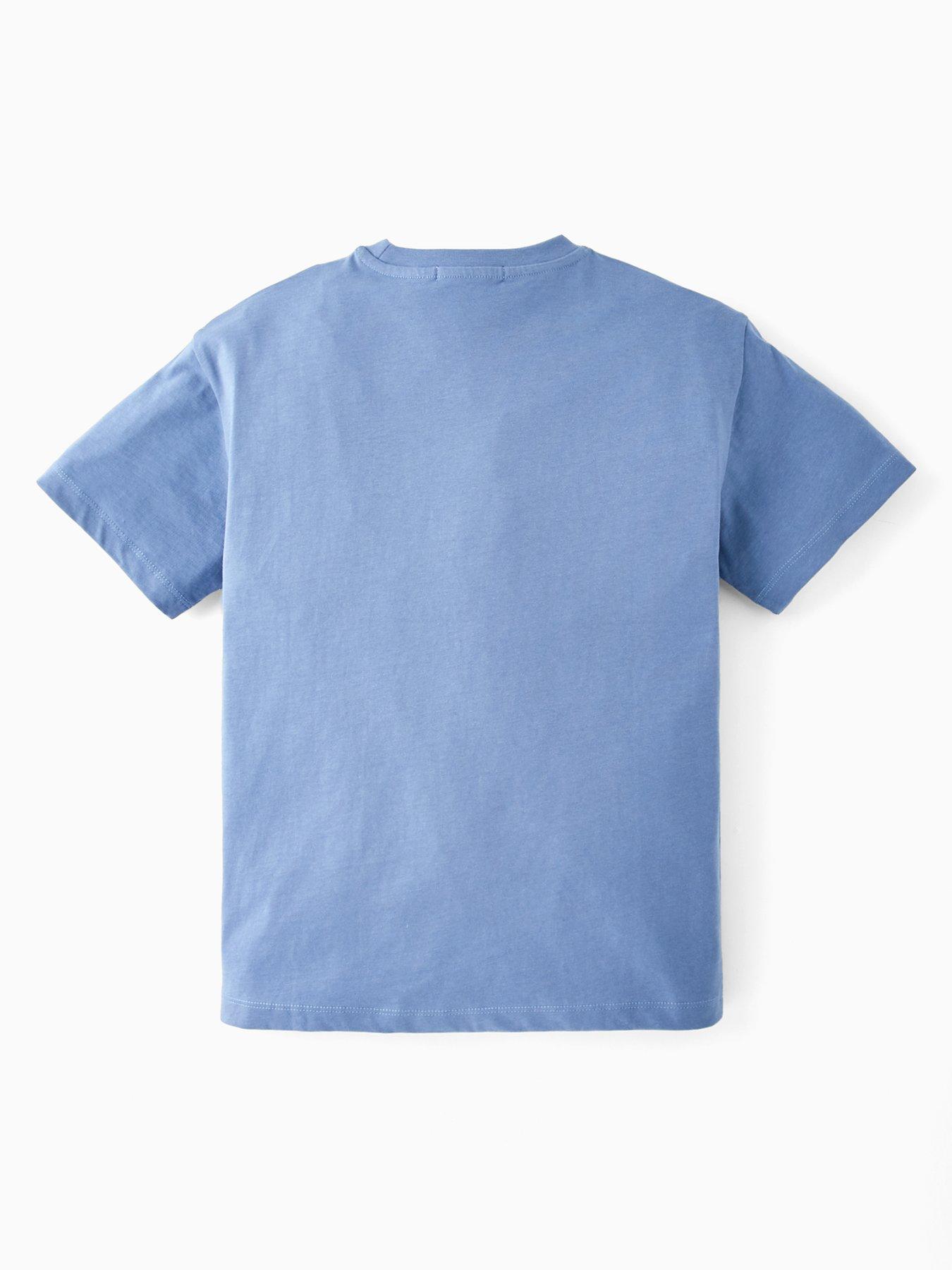  image of v-by-very-boys-short-sleeve-skate-graphic-t-shirt-blue