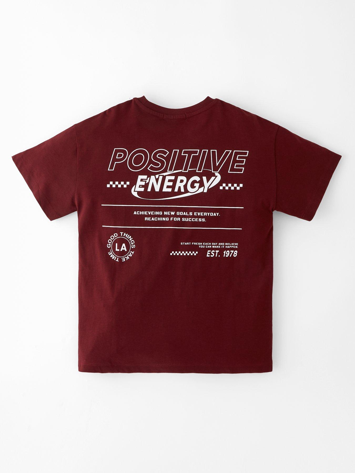 Image 2 of 4 of V by Very Boys Short Sleeve Pocket Detail T-Shirt - Dark Burgundy