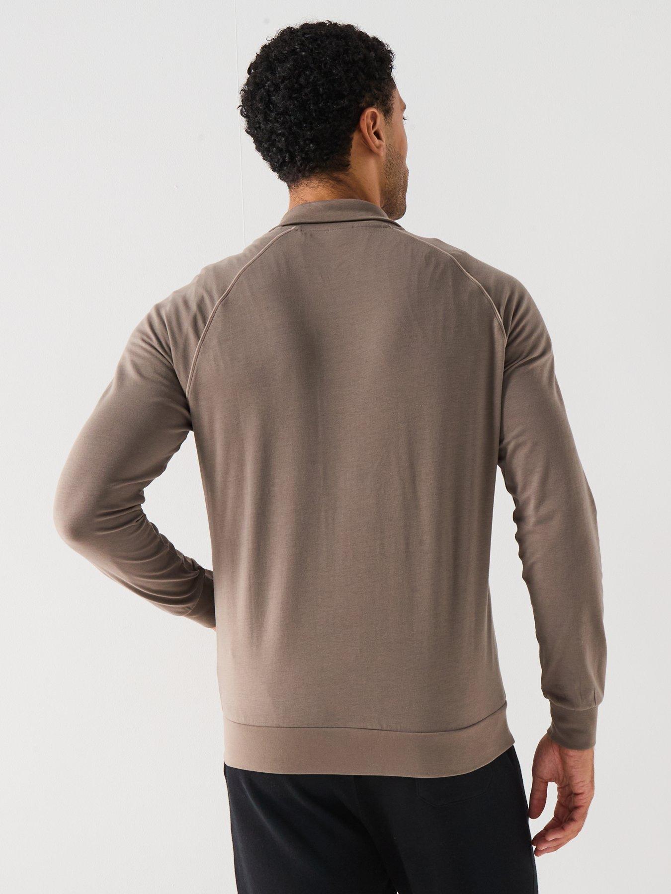 Image 2 of 6 of BOSS Mix &amp; Match Loungewear Track Top - Brown
