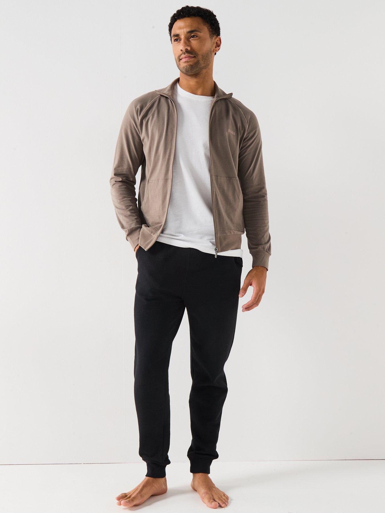 Image 3 of 6 of BOSS Mix &amp; Match Loungewear Track Top - Brown