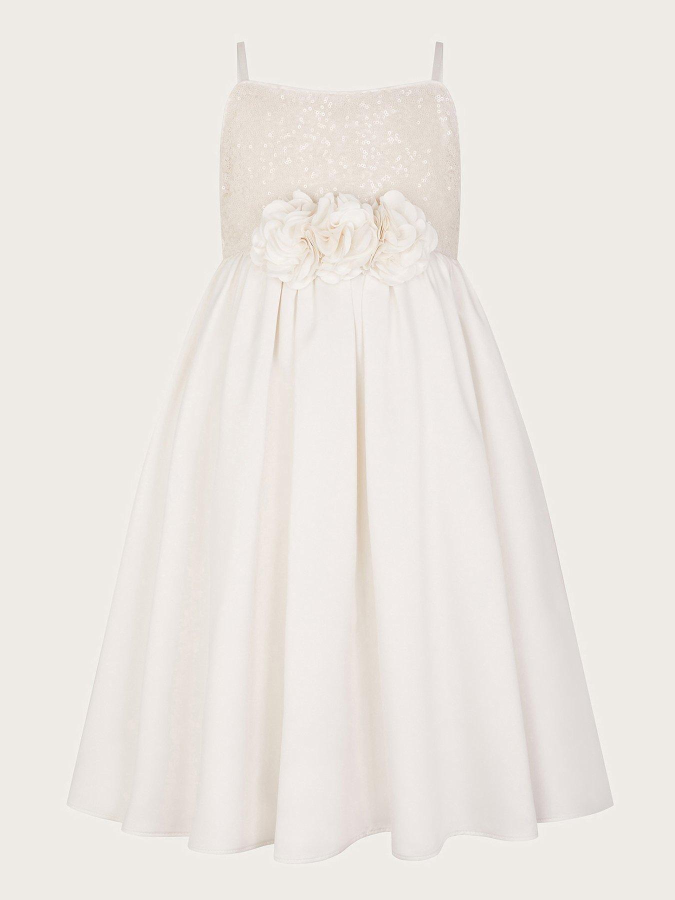  image of monsoon-girls-orelia-strappy-sequin-satin-dress-light-cream