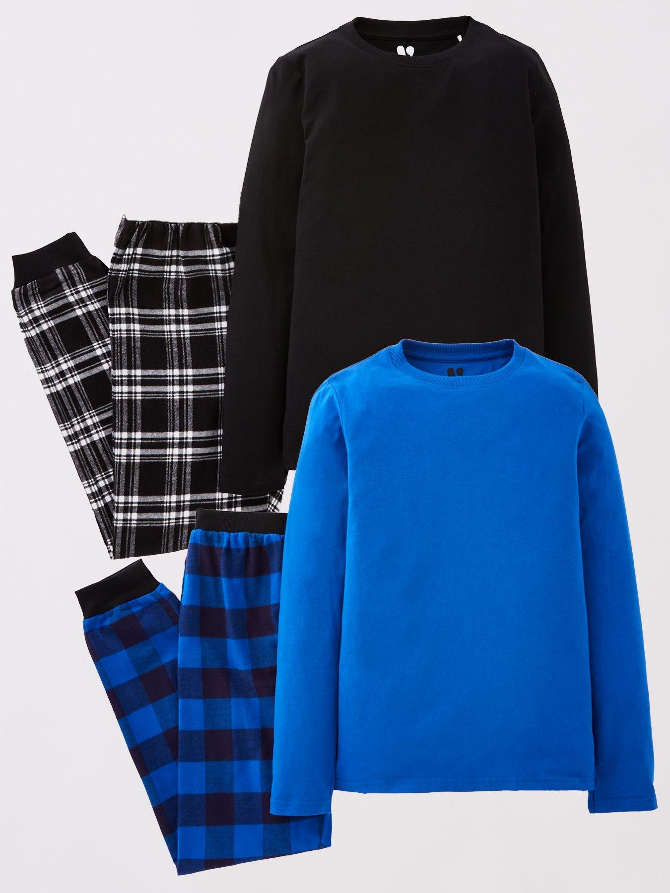 undefined Boys 2 Pack Checked Pyjama Set - Multi