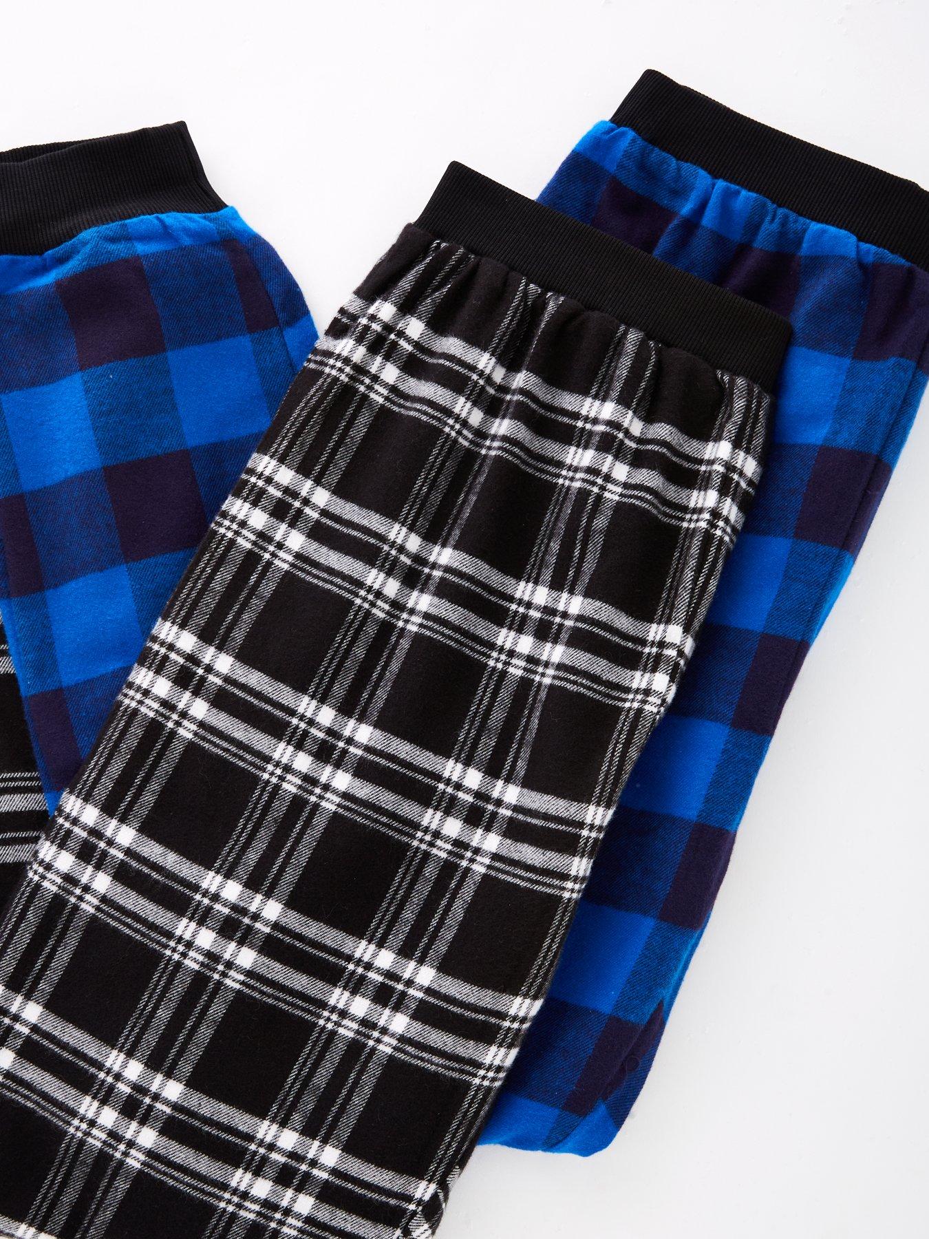 Image 4 of 5 of V by Very Boys 2 Pack Checked Pyjama Set - Multi