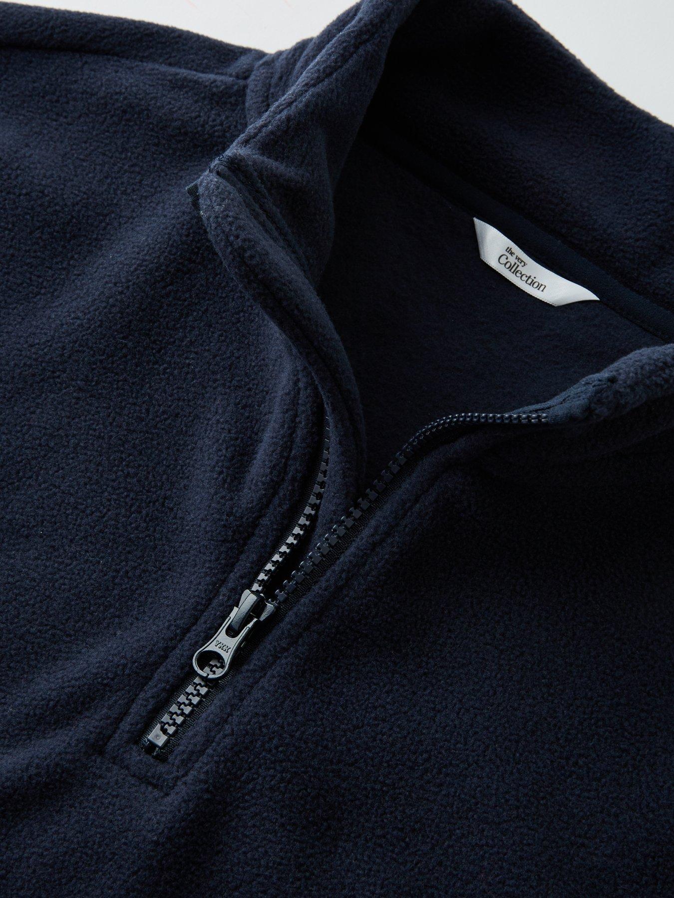  image of the-very-collection-boys-funnel-neck-half-zip-tracksuit-navy