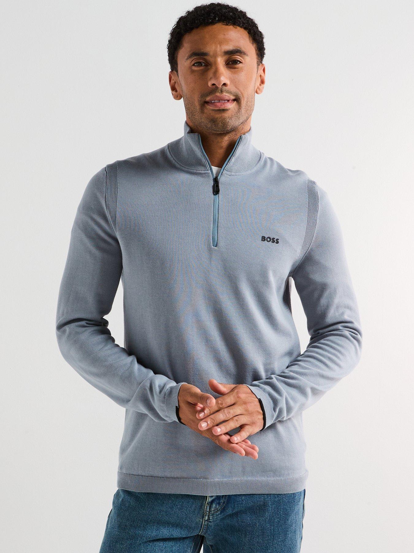 Image 1 of 6 of BOSS Mens Golf Mid Layer - Grey