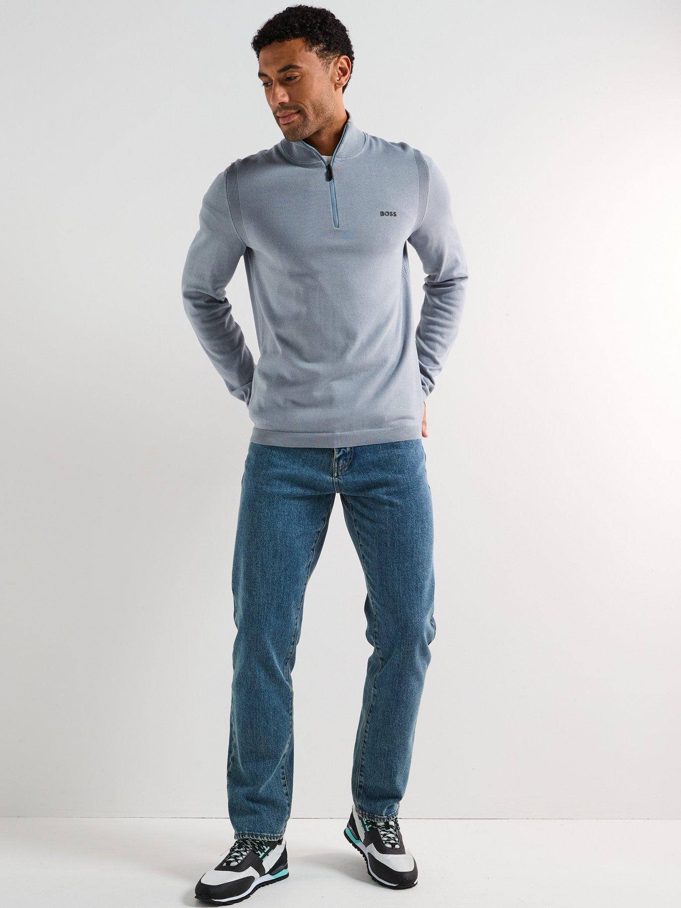 Image 3 of 6 of BOSS Mens Golf Mid Layer - Grey