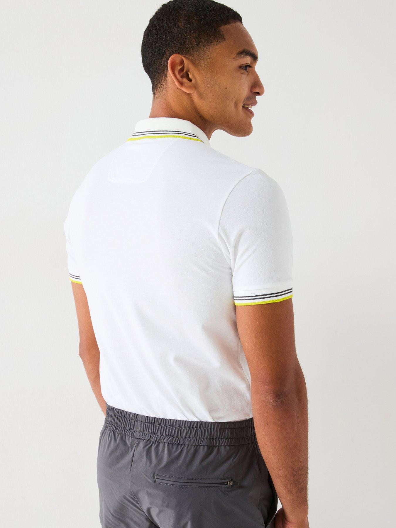 Image 2 of 4 of BOSS Mens Golf Paul Polo - White
