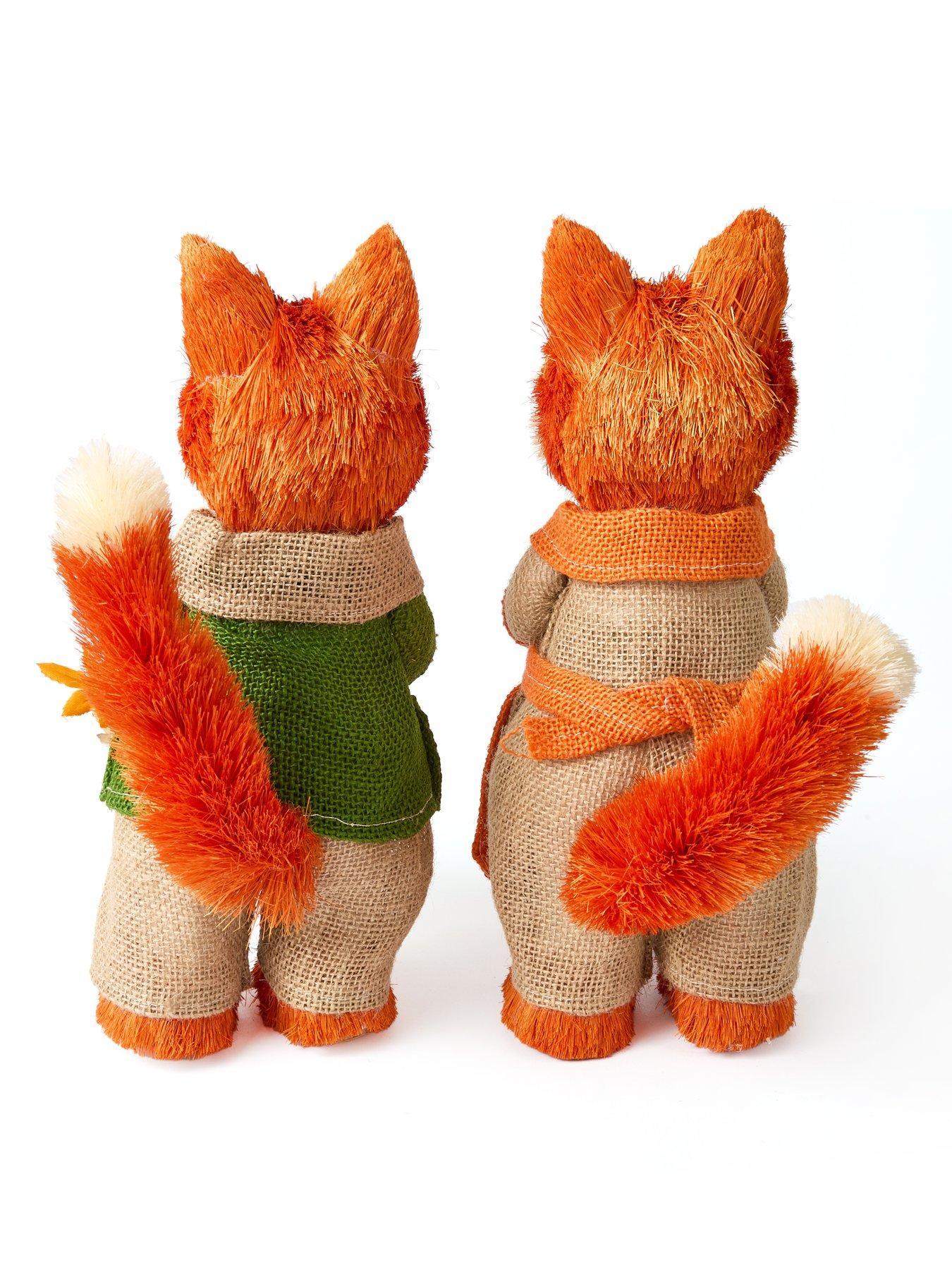 Image 6 of 7 of Smart Autumn Set of 2 Harvest Fox Autumn Decorations