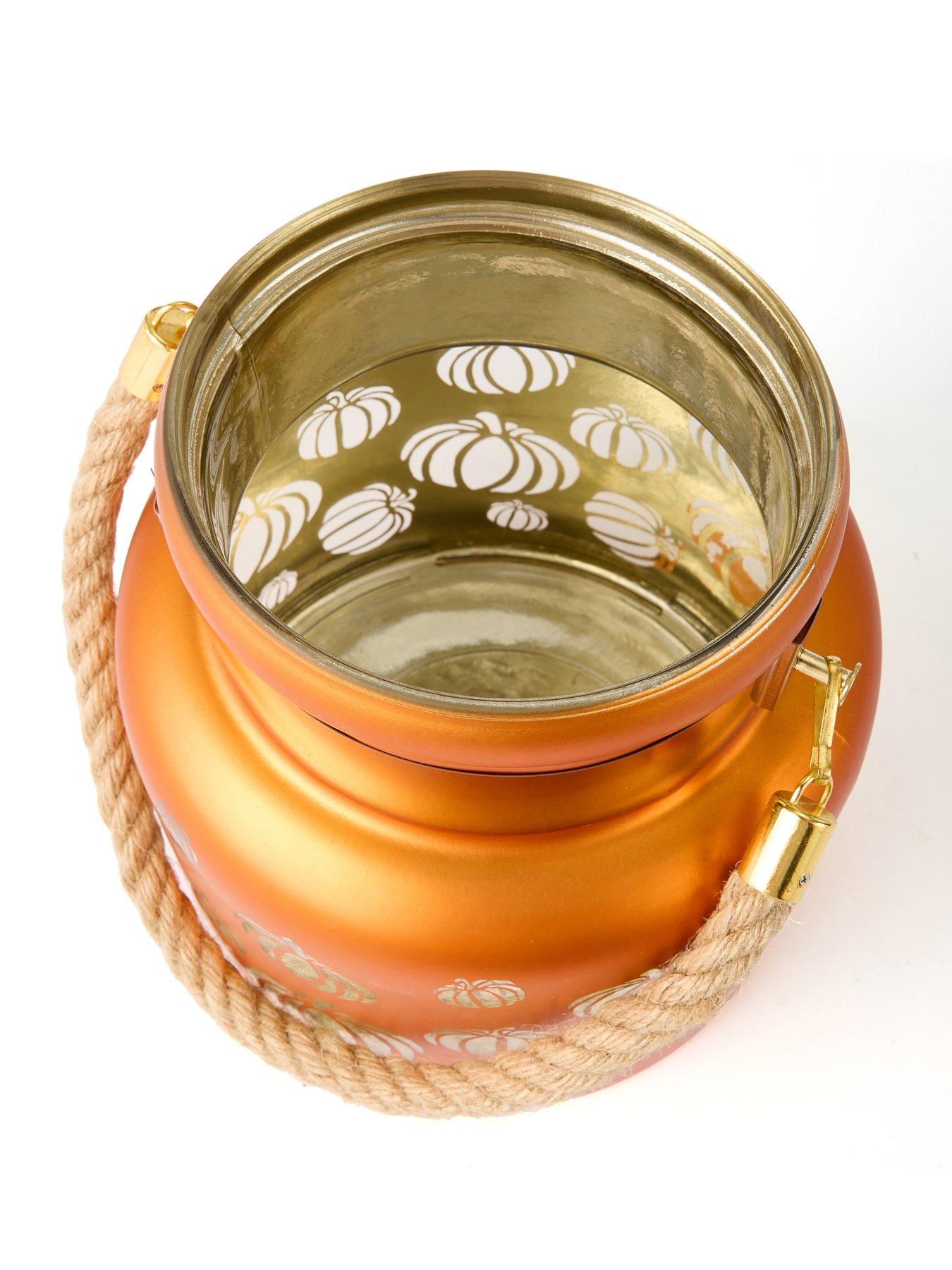 Image 4 of 6 of Smart Autumn Pumpkin Glass Lantern Halloween Decoration