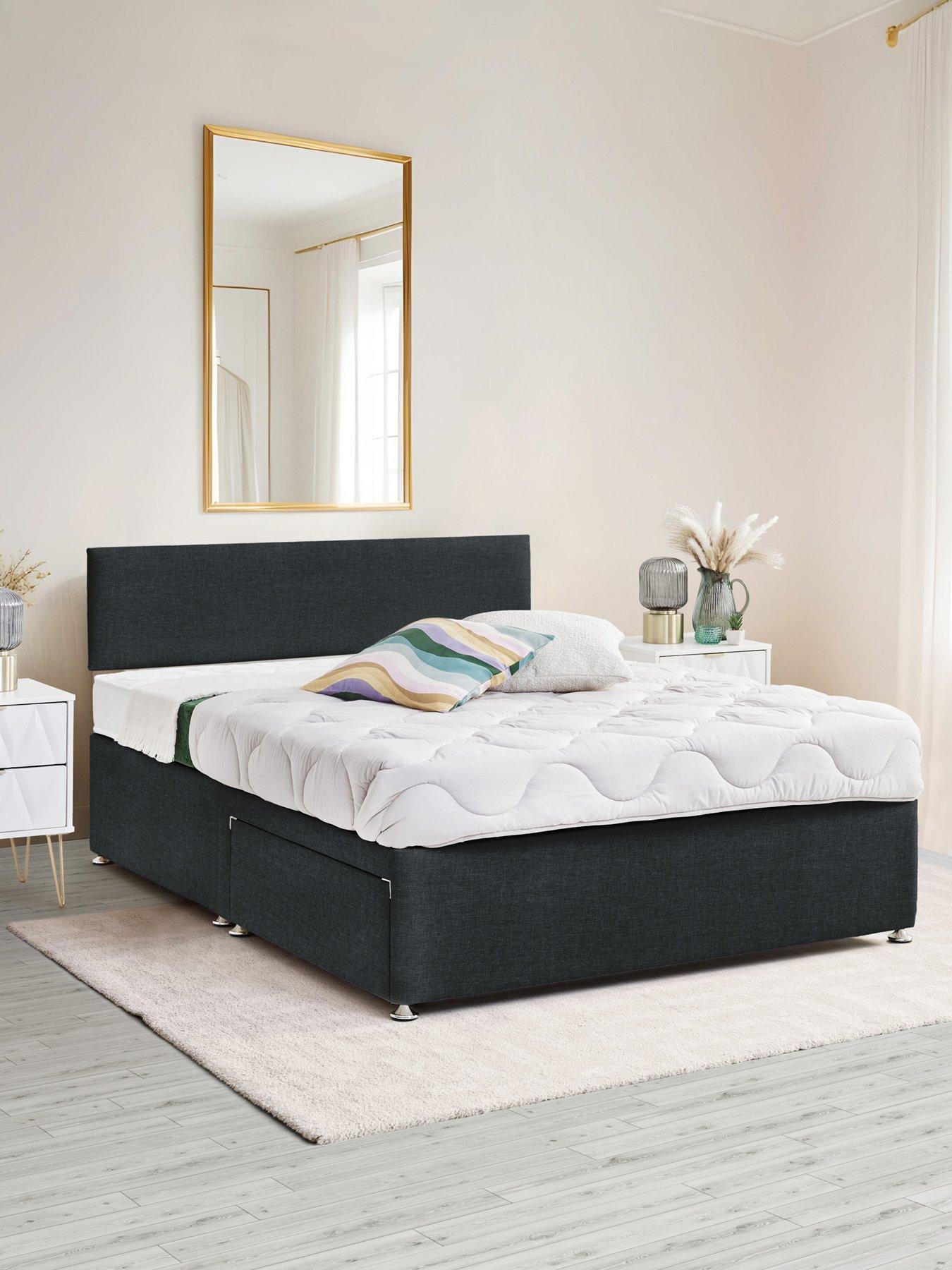 Image 1 of 6 of Airsprung Essential Divan&nbsp;Bed Base and Headboard Set&nbsp;- FSC&reg; Certified