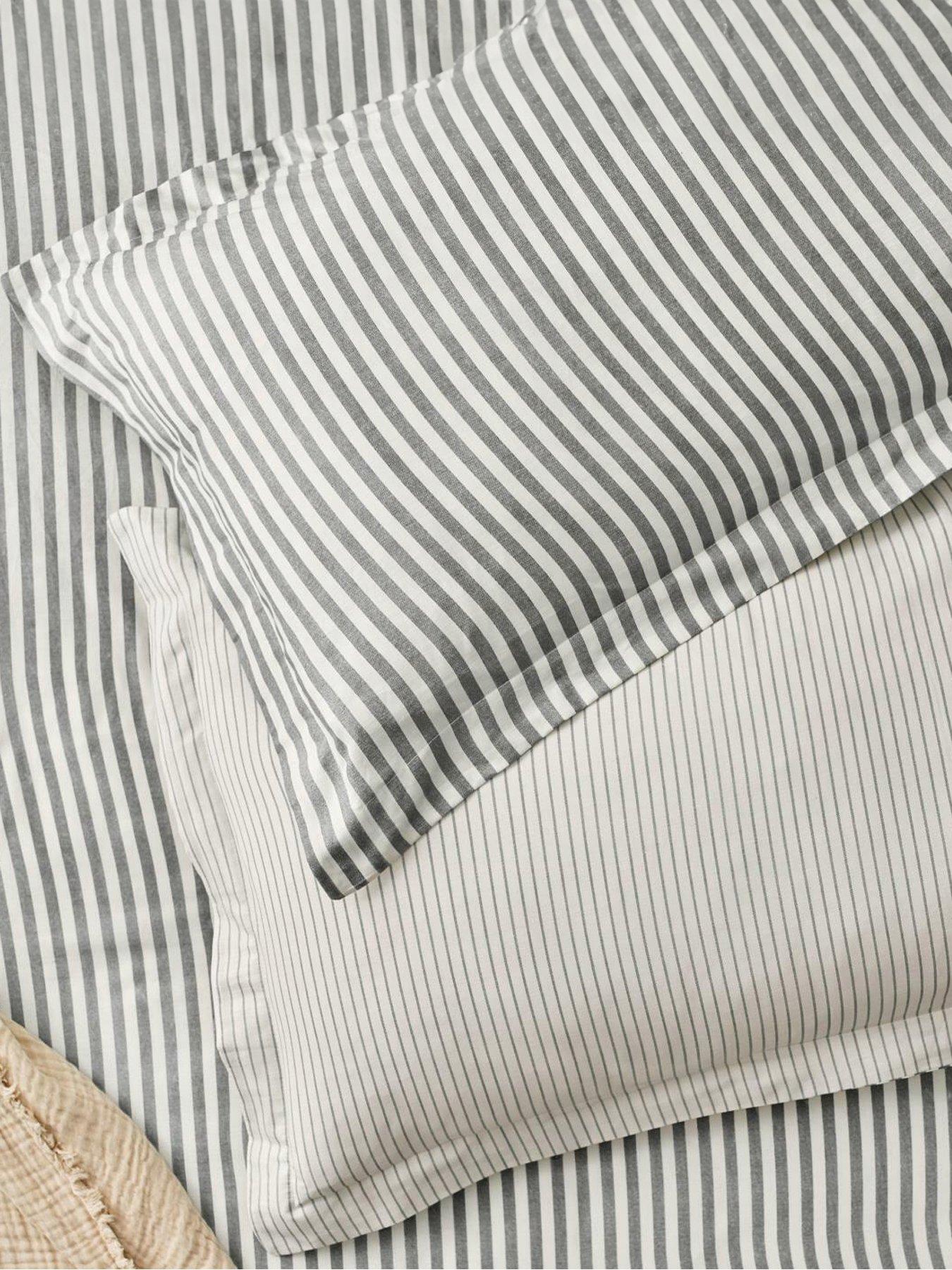 undefined Hebden 100% Cotton Fitted Sheet or Pillowcases - Grey