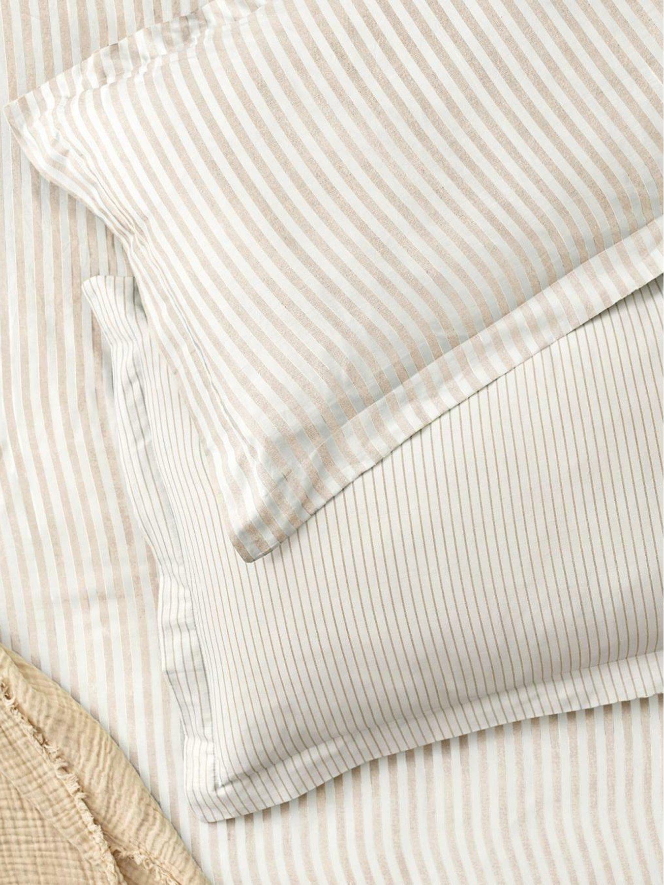 front image of yard-hebden-stripe-100-cotton-fitted-sheets-or-pillowcases-natural