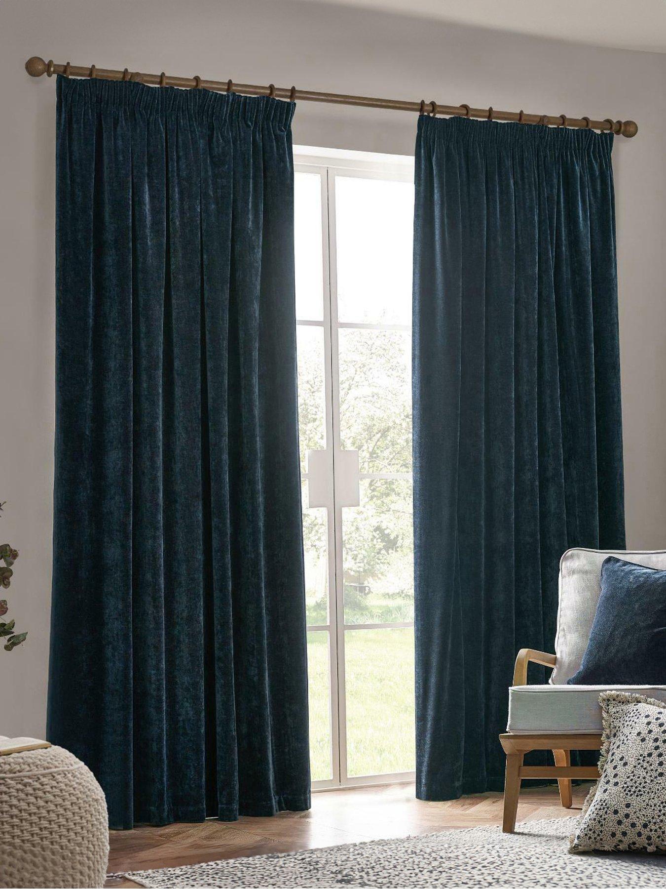 Yard Heavy Chenille Pencil Pleat Curtains