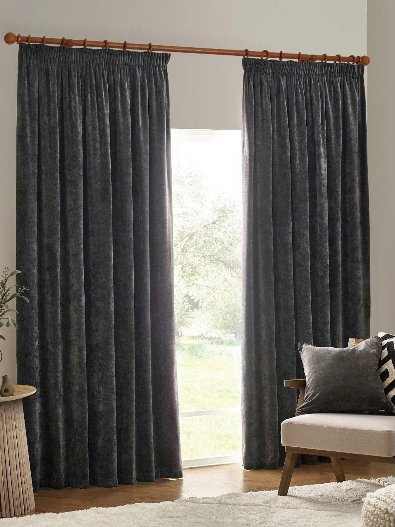 Image 1 of 5 of Yard Heavy Chenille Pencil Pleat Curtains