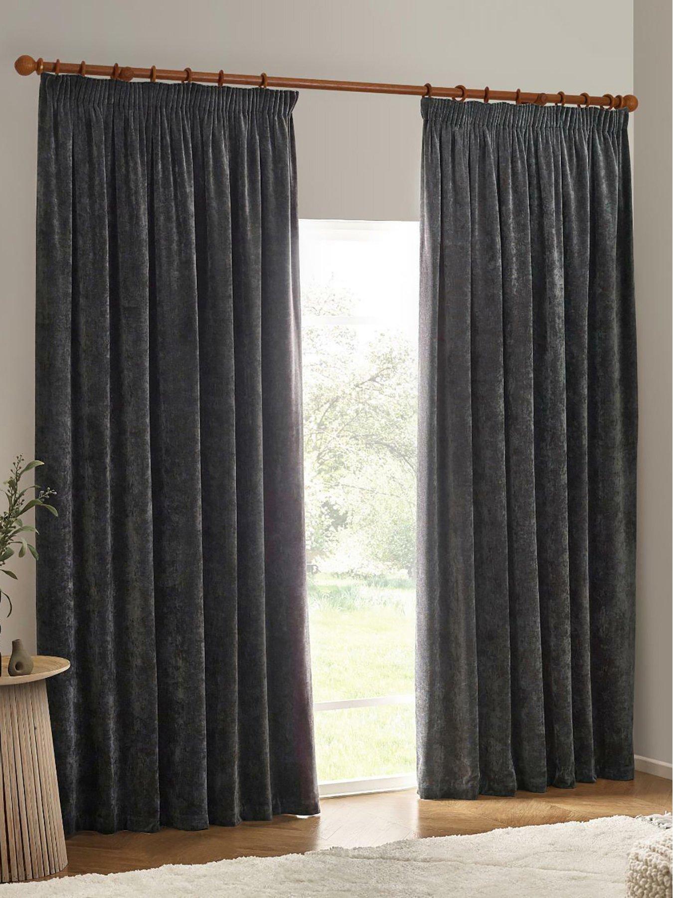 Image 3 of 5 of Yard Heavy Chenille Pencil Pleat Curtains