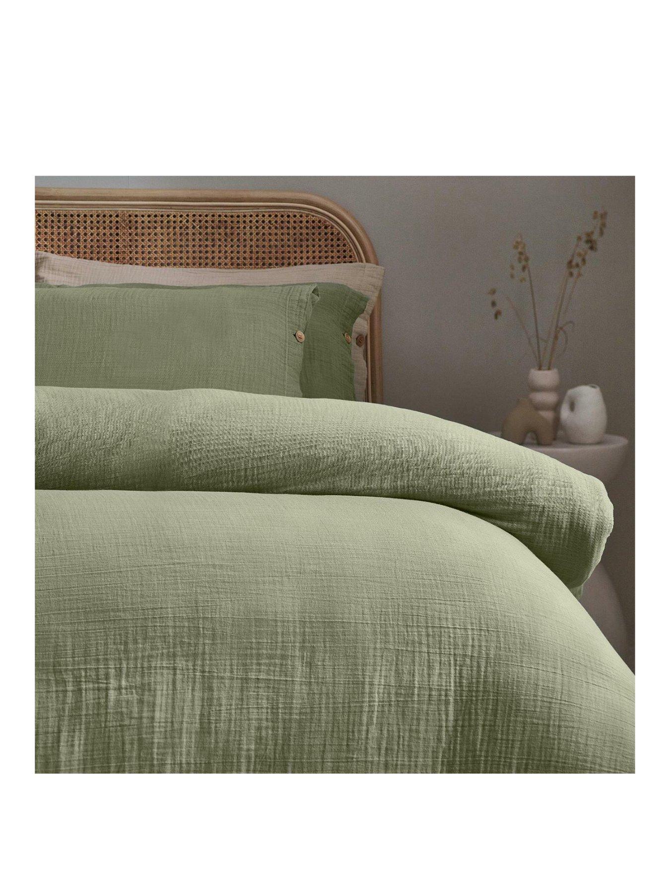  image of yard-lark-100-cotton-duvet-cover-set-eucalyptus