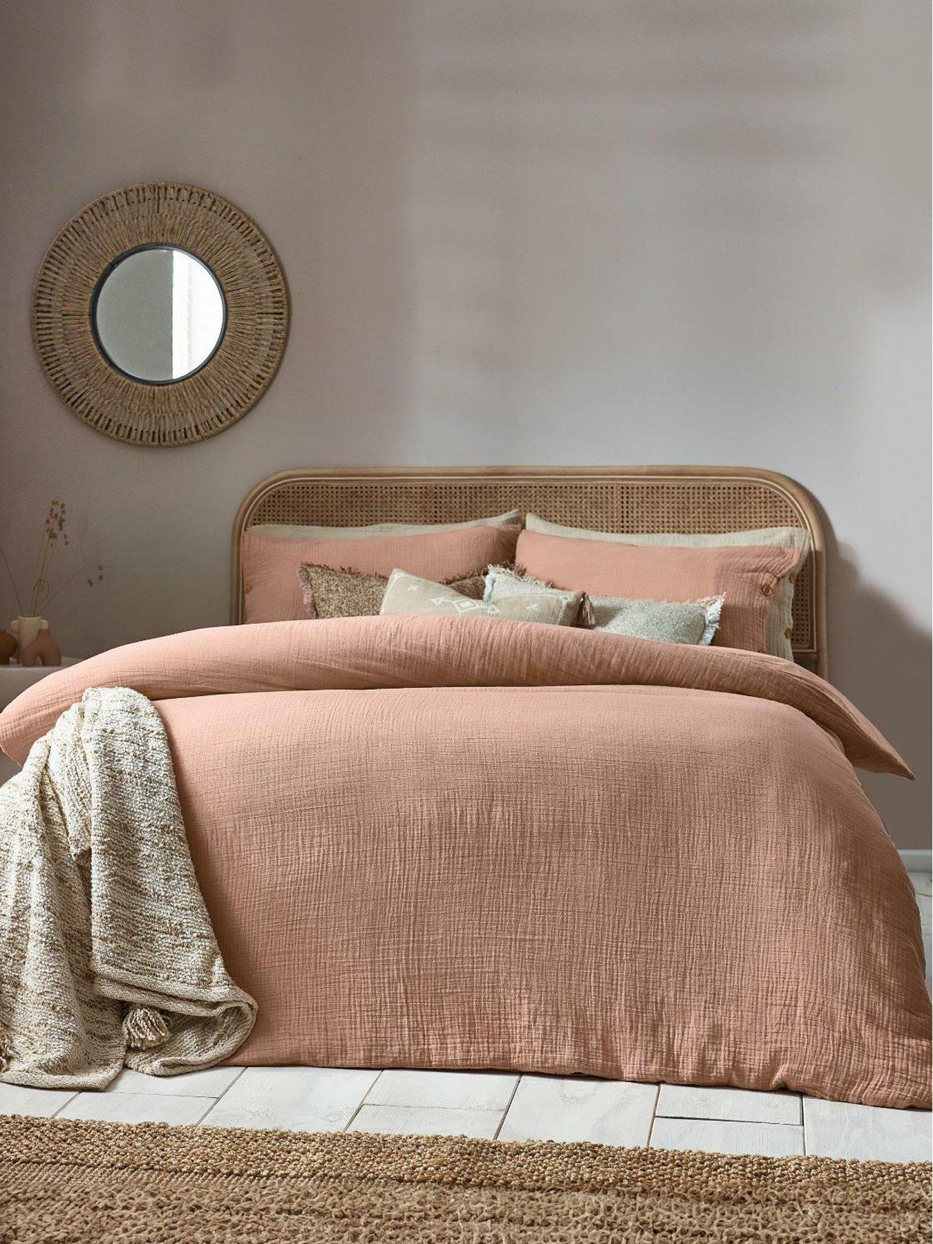 front image of yard-lark-100-cotton-duvet-cover-set-pink-clay