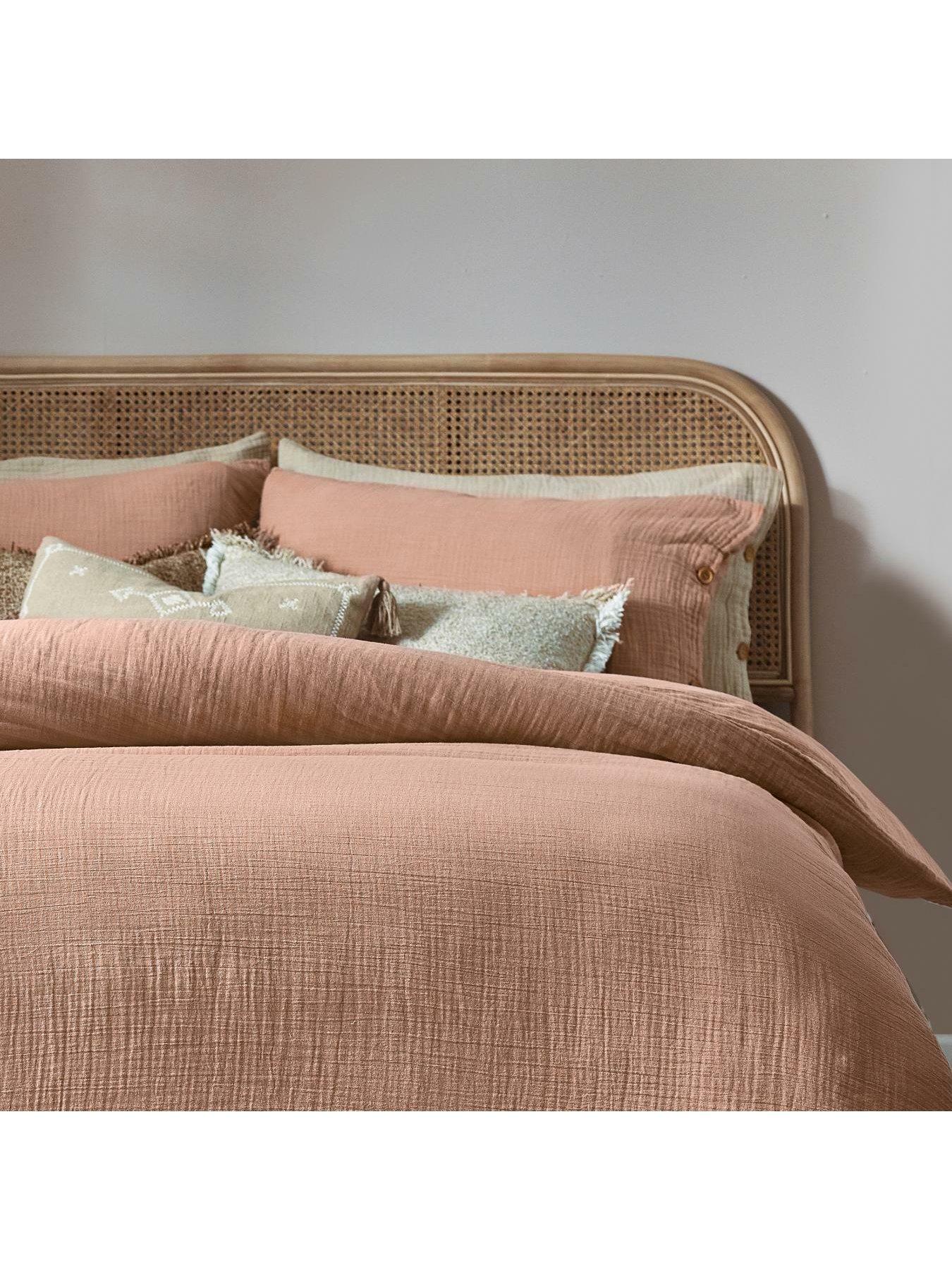  image of yard-lark-100-cotton-duvet-cover-set-pink-clay