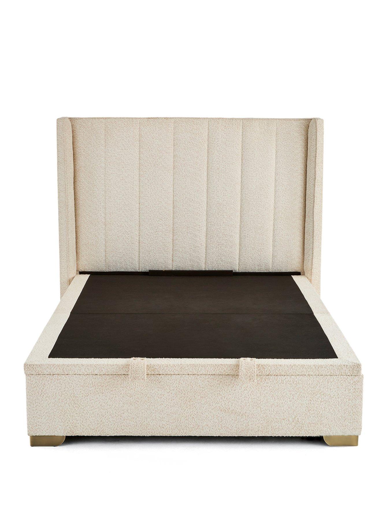 Image 2 of 7 of Very Home New Dakota Boucle Lift Up Ottoman&nbsp;Bed with Mattress Options (Buy &amp; SAVE!) - Natural