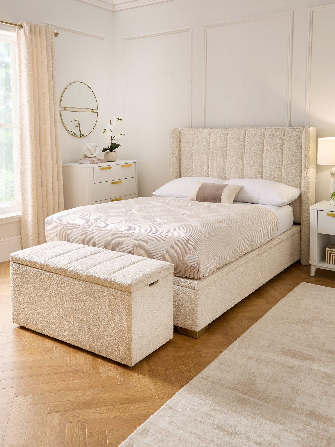 Image 7 of 7 of Very Home New Dakota Boucle Lift Up Ottoman&nbsp;Bed with Mattress Options (Buy &amp; SAVE!) - Natural