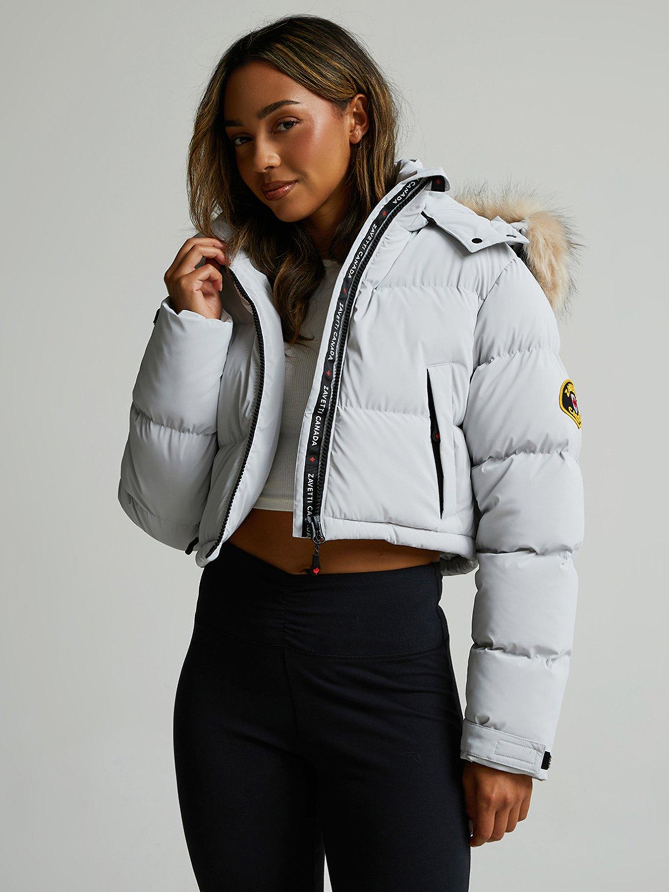 undefined Bellucci 2.0 Cropped Hooded Padded Jacket - Grey