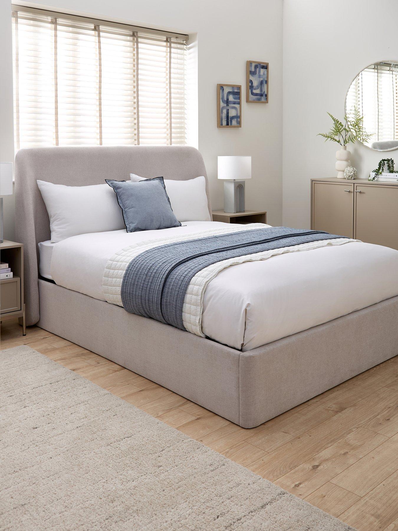 Very Home Dante Side Lift Up Storage Ottoman Bed with Mattress Options (Buy  &  SAVE!) - Natural