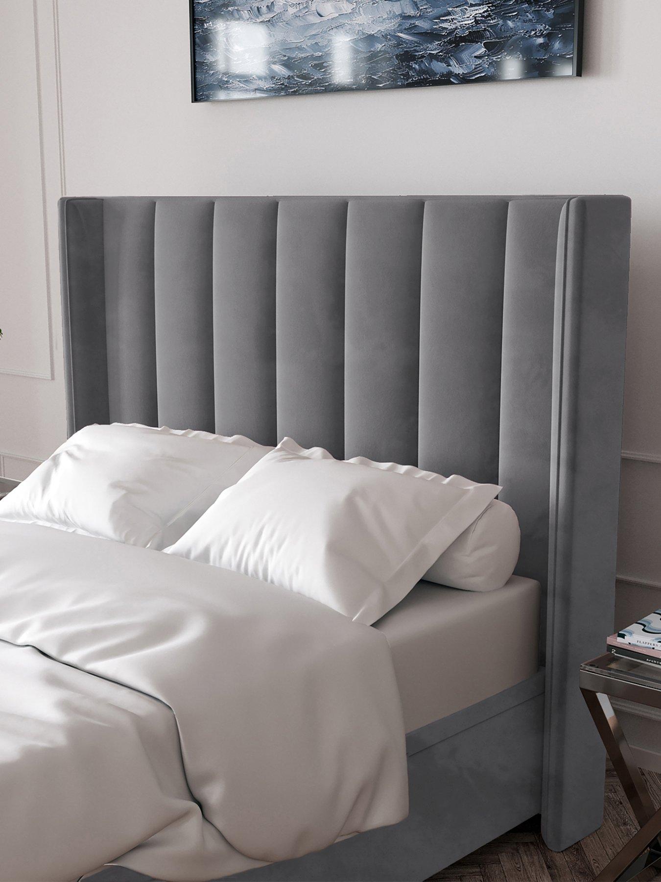 front image of very-home-new-dakotanbspheadboard-grey