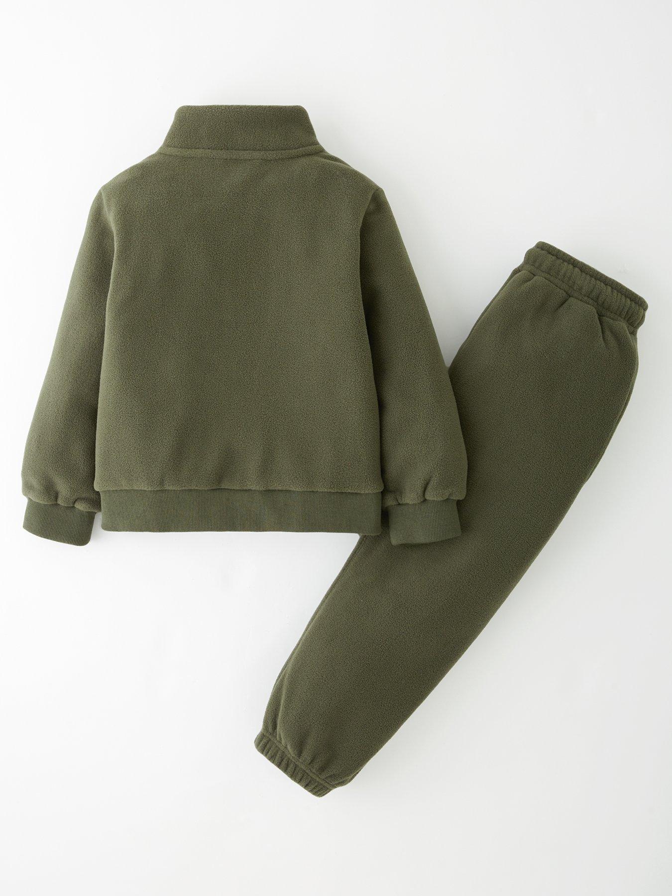  image of the-very-collection-boys-polar-fleece-funnel-neck-tracksuit-set-navy