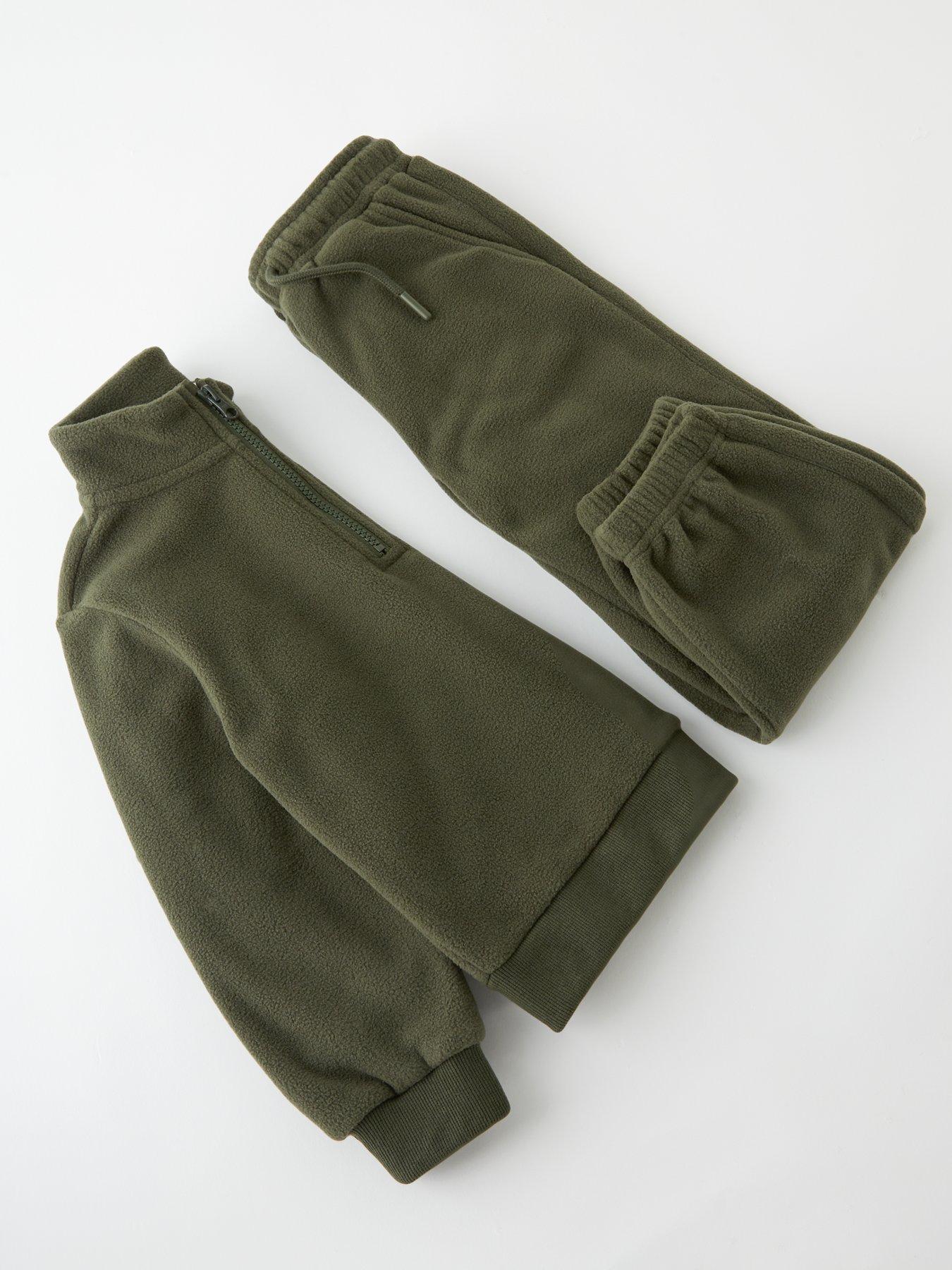  image of the-very-collection-boys-polar-fleece-funnel-neck-tracksuit-set-navy